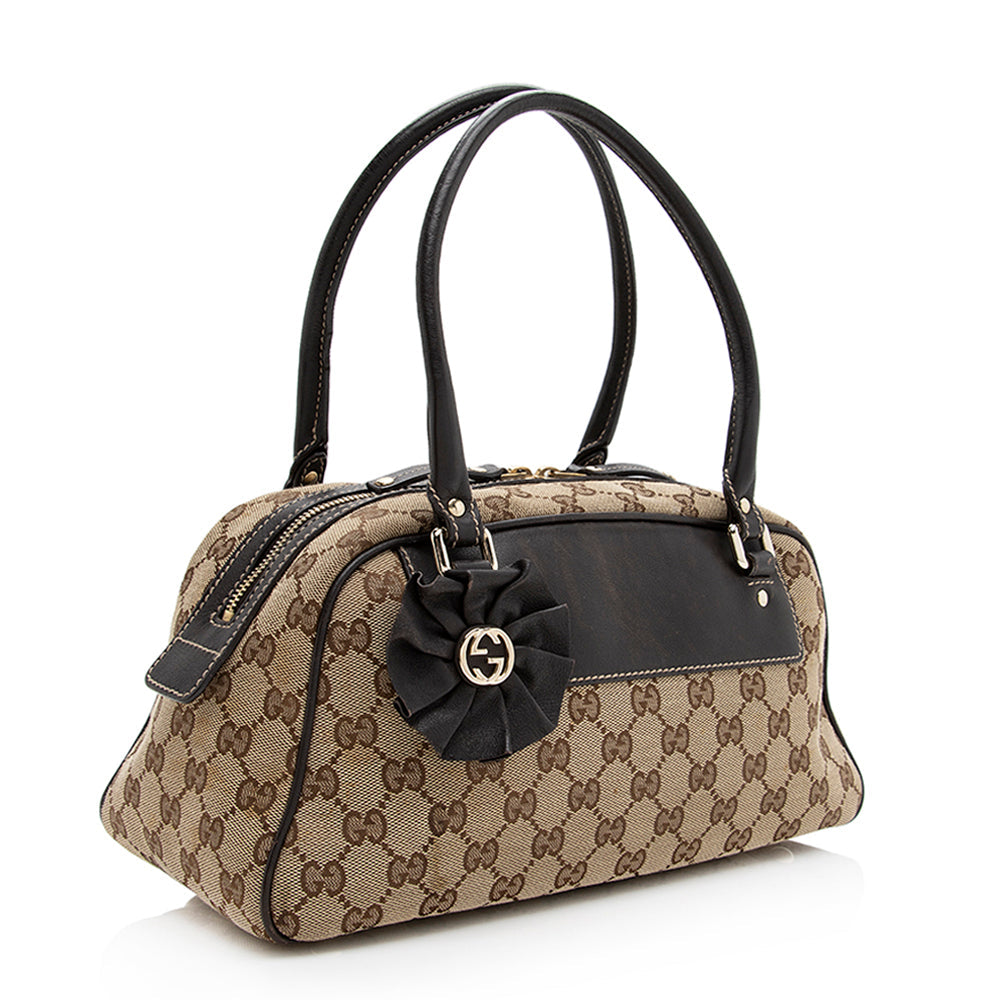 Gucci Gucci Canvas Trophy Boston Bag (SHF-20556)