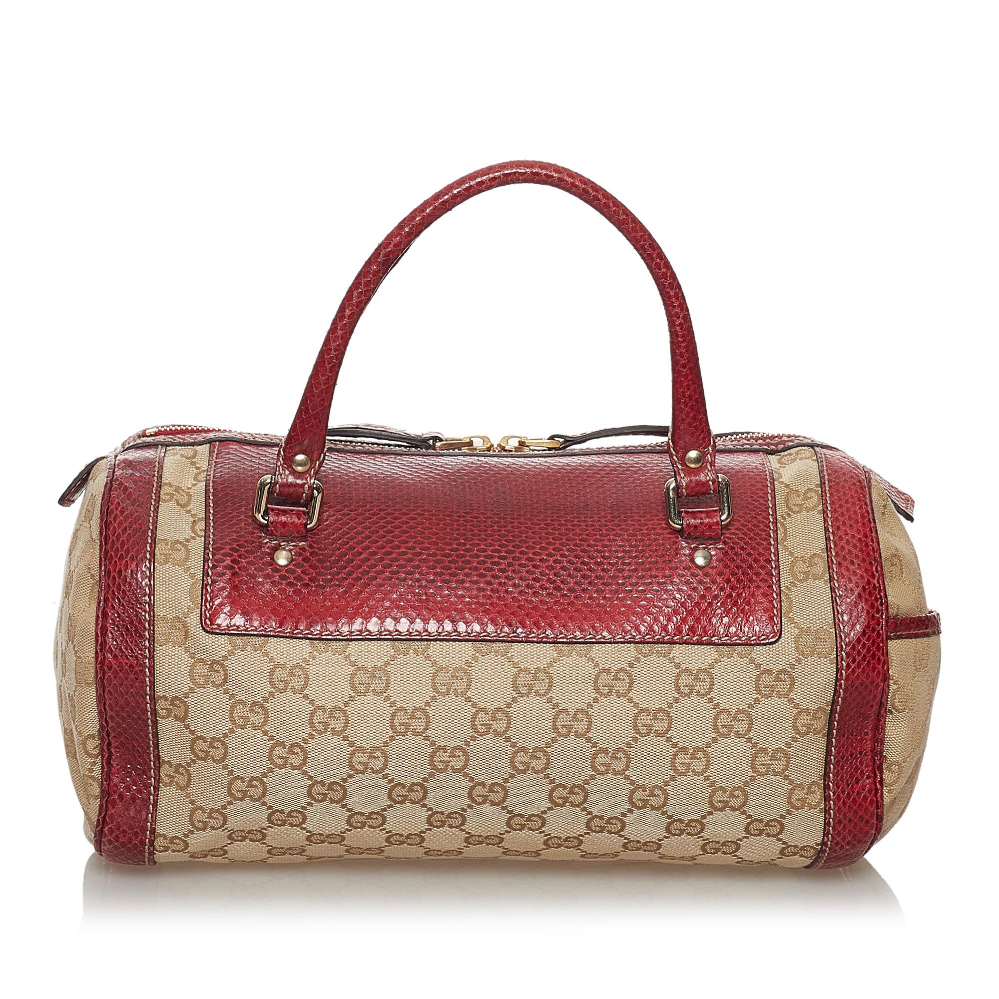 Gucci Gucci Canvas Trophy Handbag (SHG-30899)