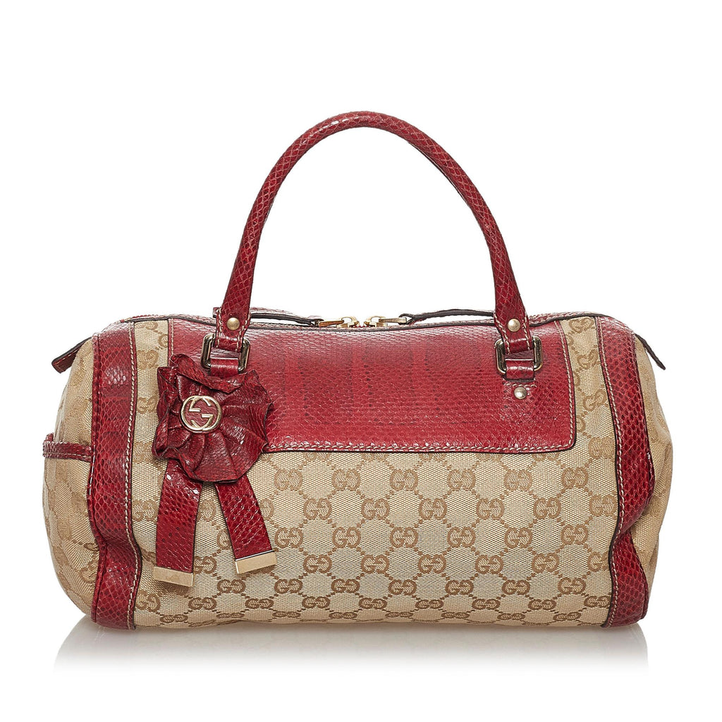 Gucci Gucci Canvas Trophy Handbag (SHG-30899)