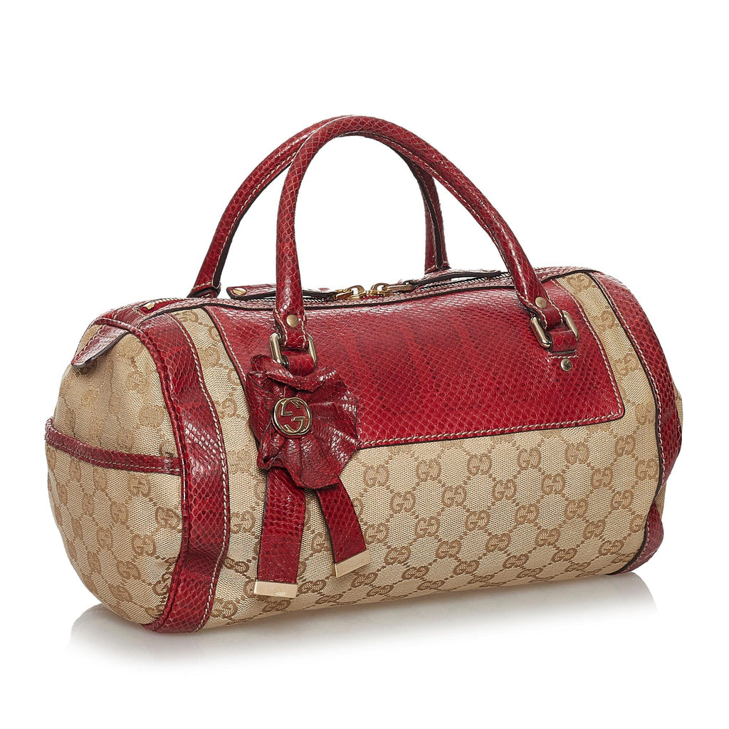 Gucci Gucci Canvas Trophy Handbag (SHG-30899)
