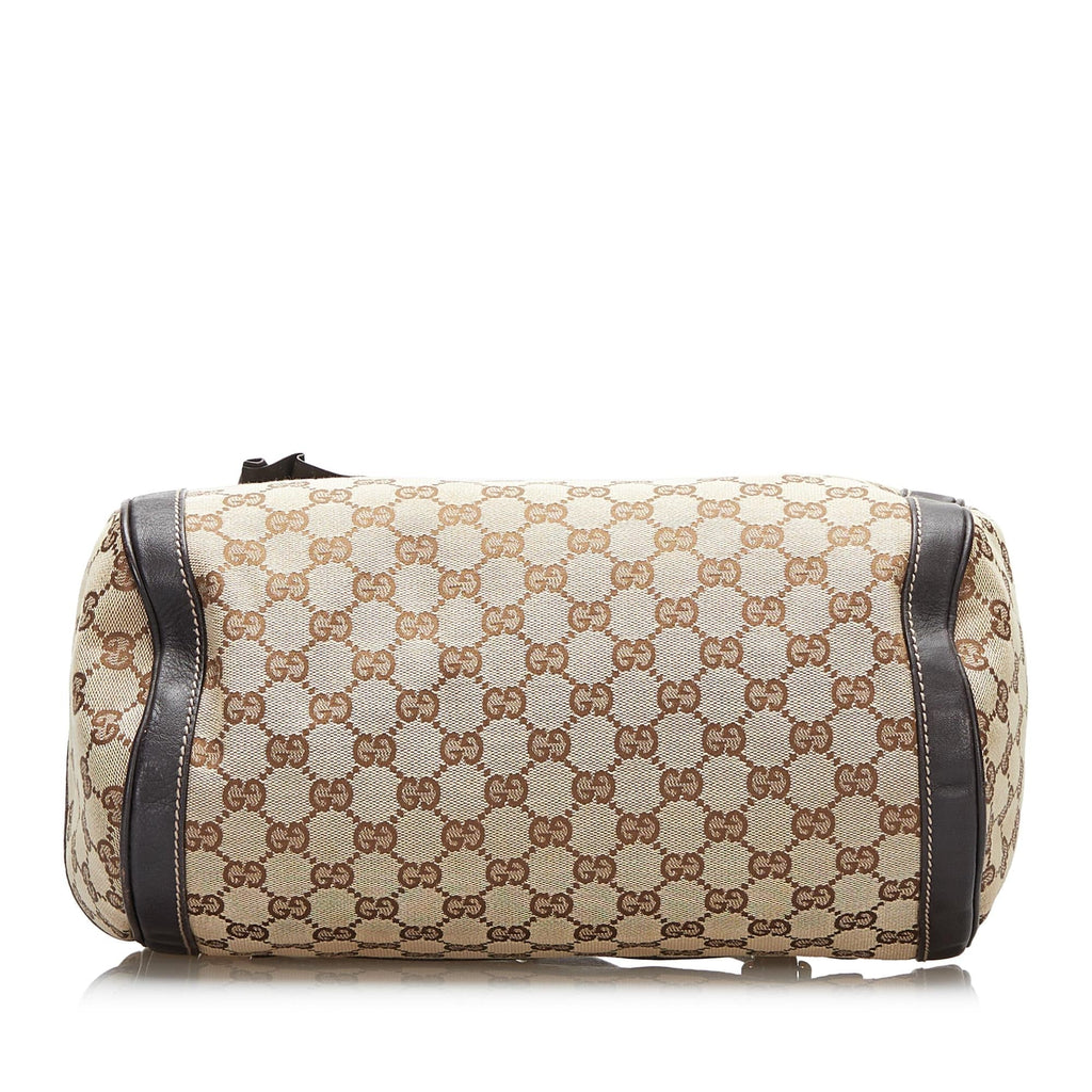 Gucci GG Canvas Trophy Handbag (SHG-4YAF0E)
