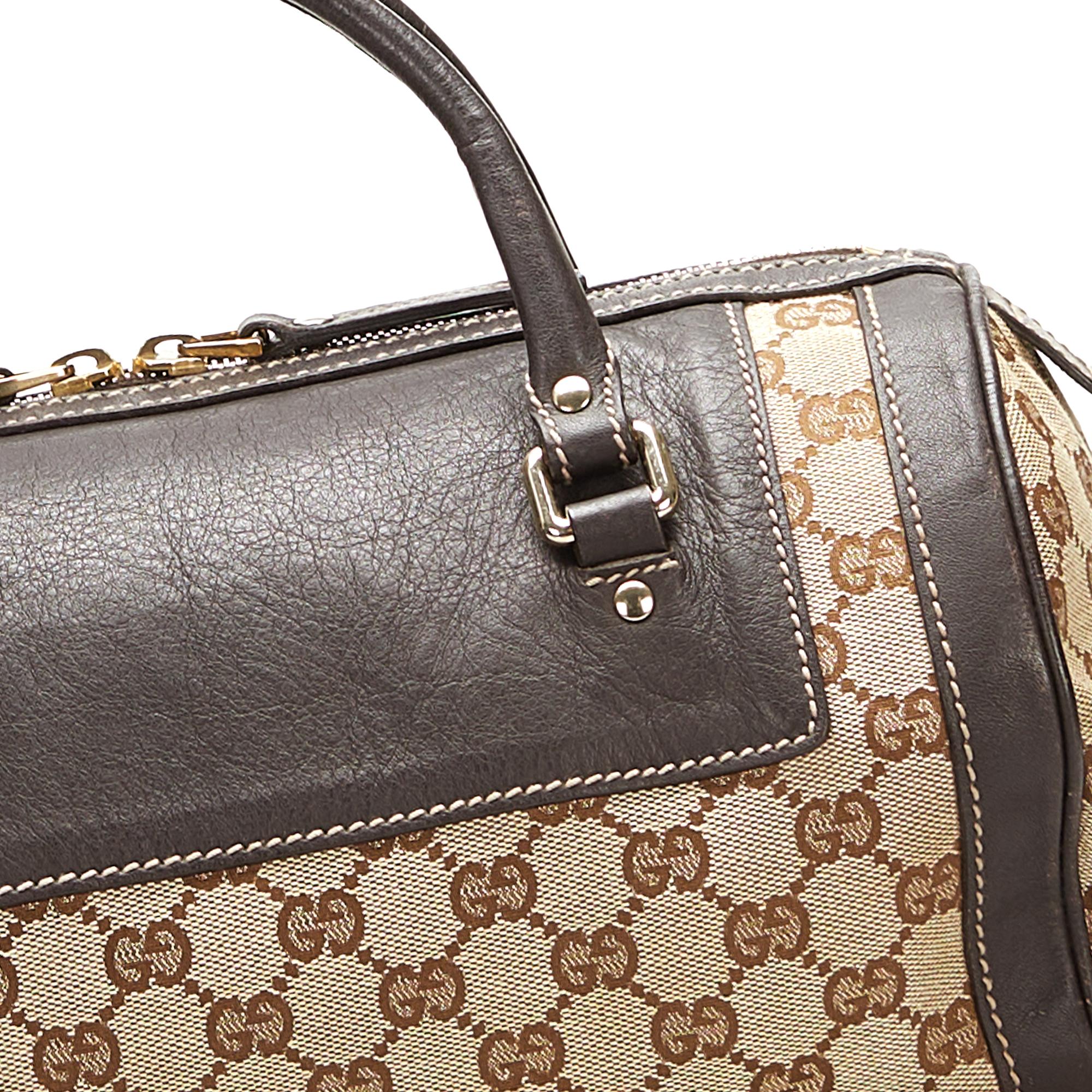 Gucci GG Canvas Trophy Handbag (SHG-4YAF0E)