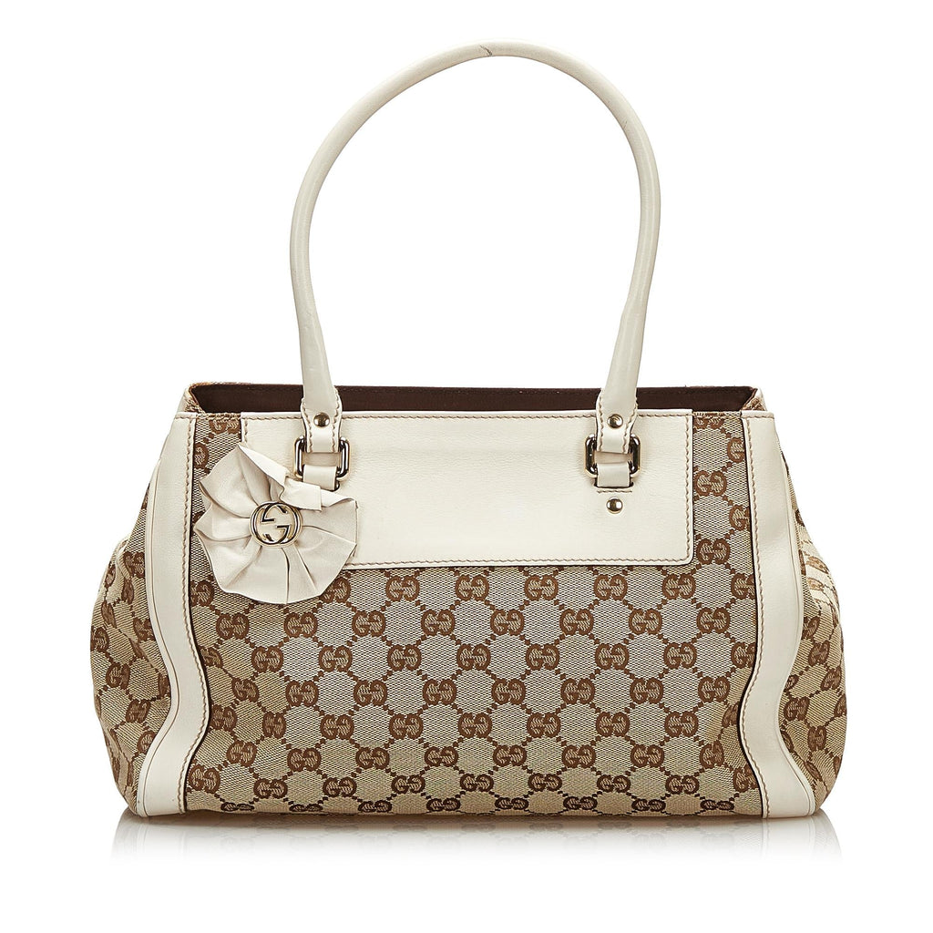 Gucci GG Canvas Trophy Tote (SHG-35223)