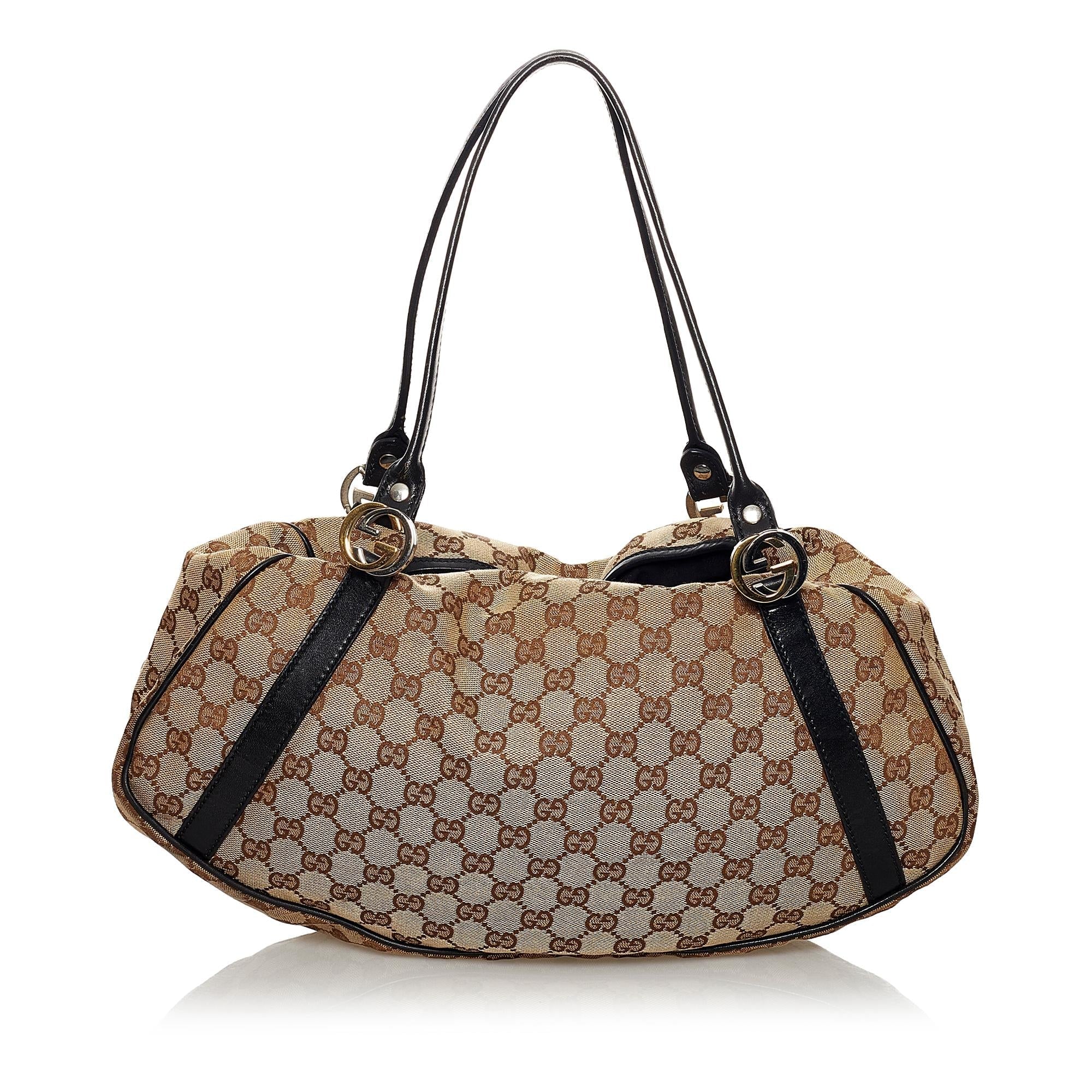 Gucci Gucci Canvas Twin Shoulder Bag (SHG-31114)