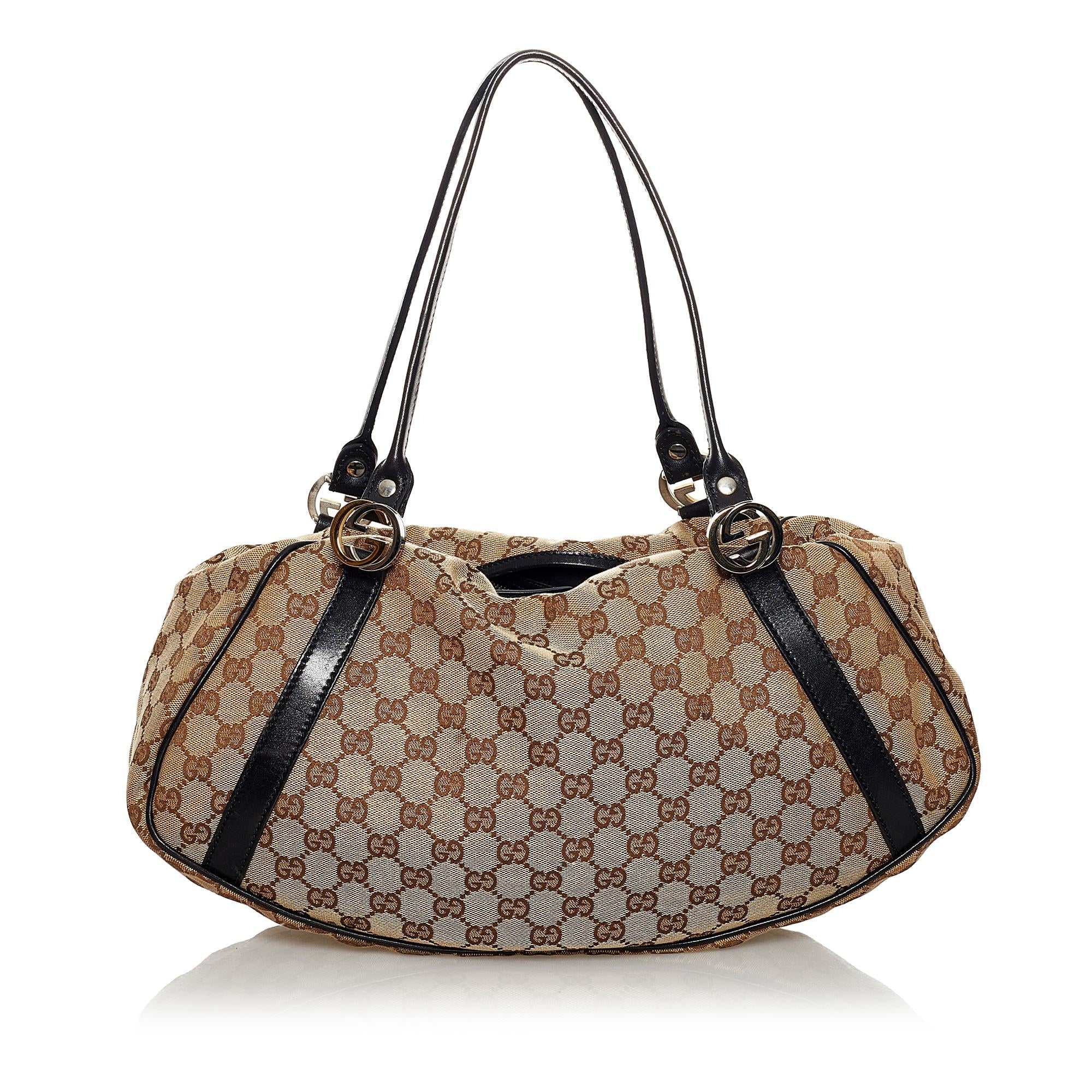 Gucci Gucci Canvas Twin Shoulder Bag (SHG-31114)
