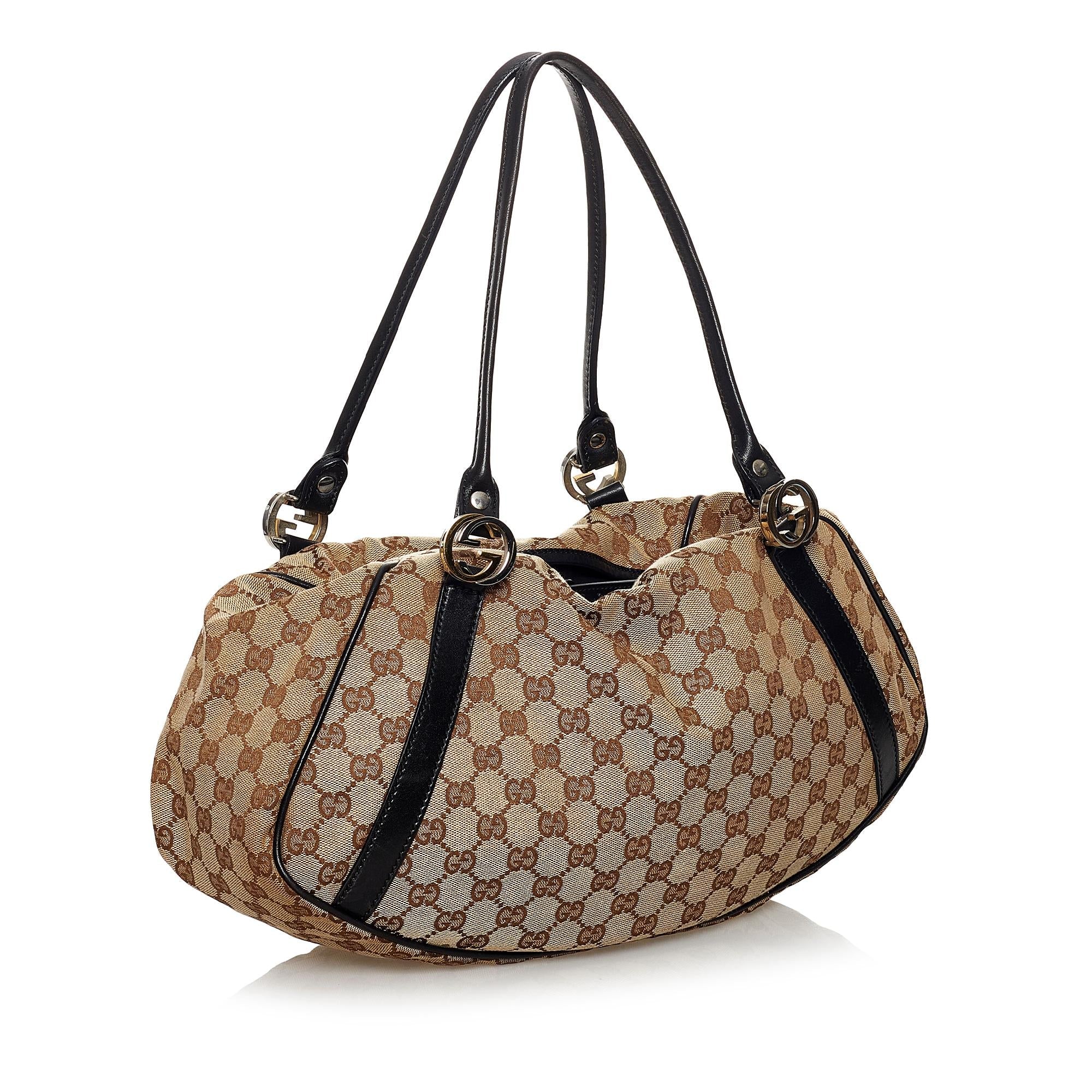 Gucci Gucci Canvas Twin Shoulder Bag (SHG-31114)