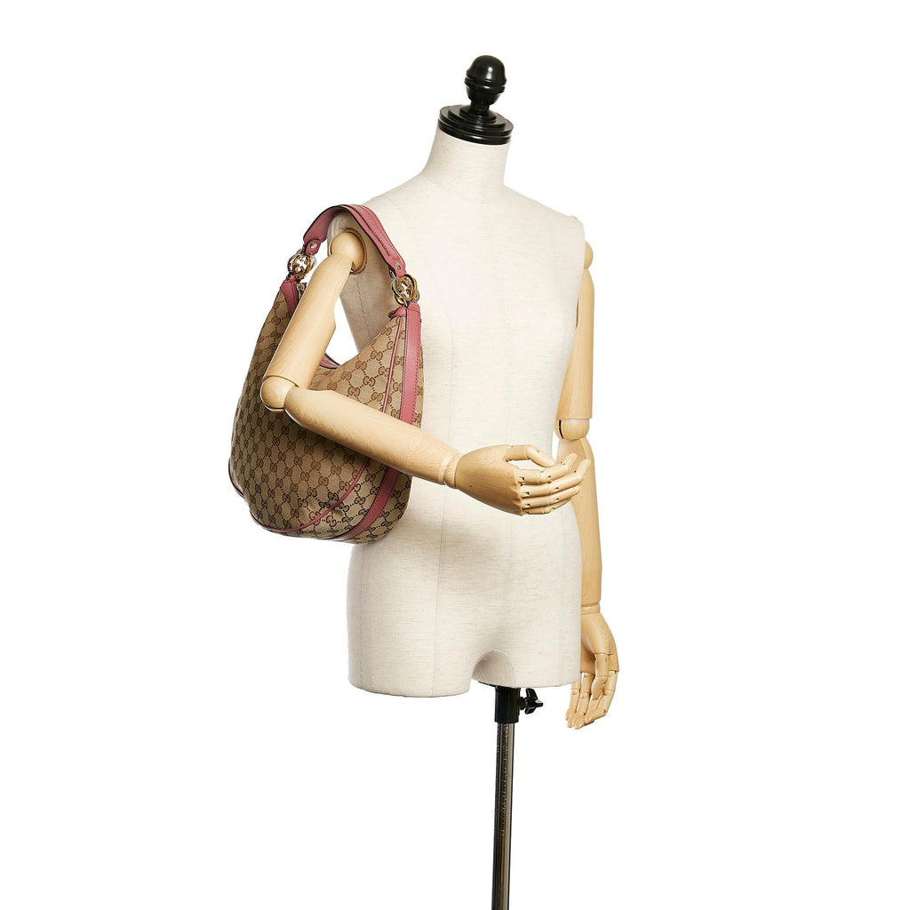 Gucci Gucci Canvas Twins Hobo Bag (SHG-29990)
