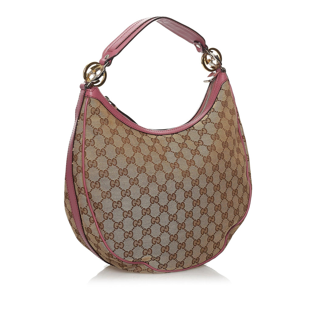 Gucci Gucci Canvas Twins Hobo Bag (SHG-29990)