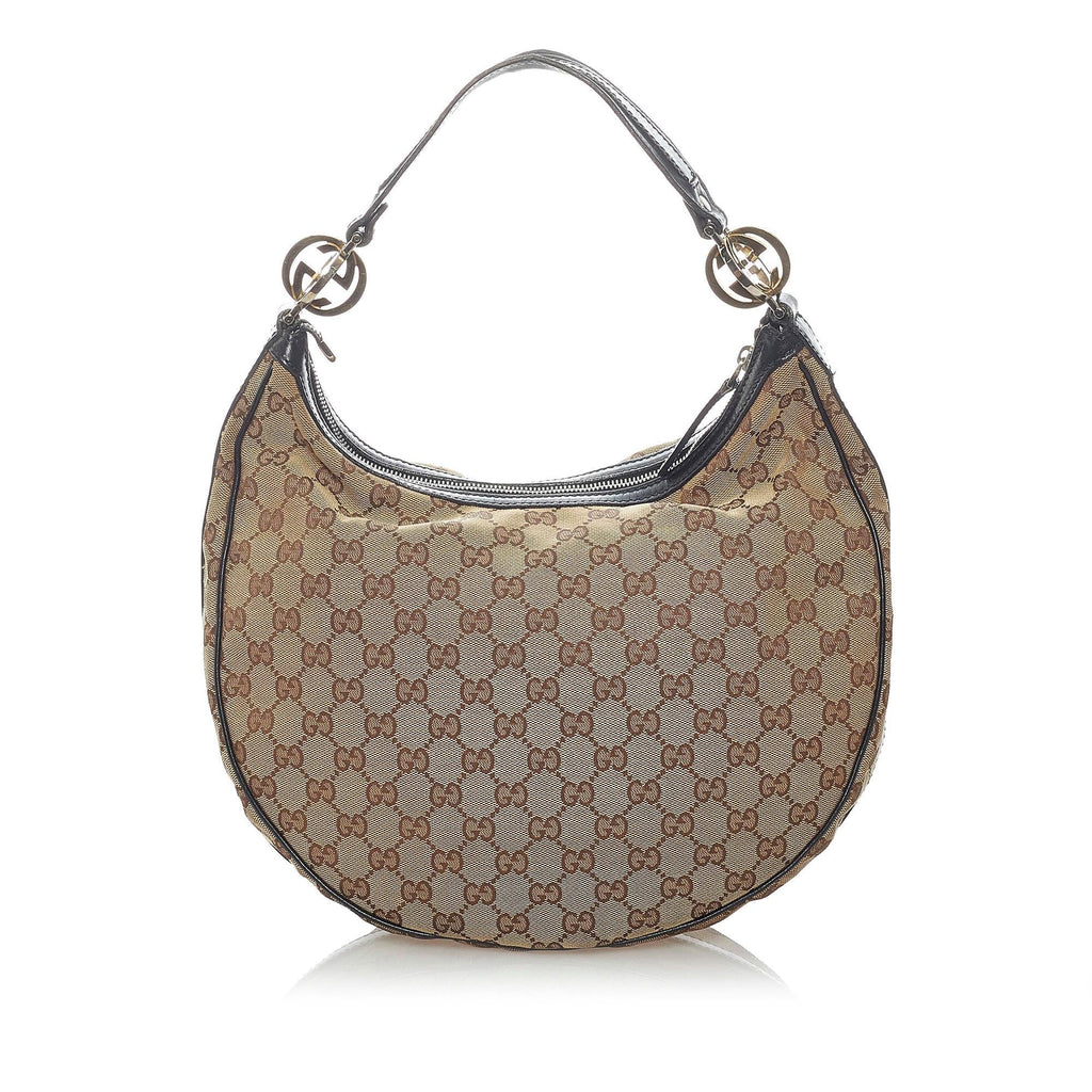 Gucci Gucci Canvas Twins Hobo Bag (SHG-30916)