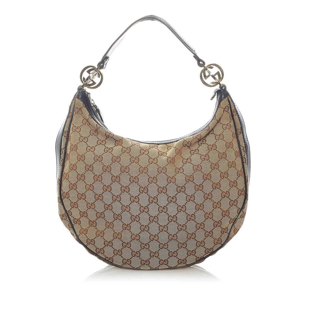 Gucci Gucci Canvas Twins Hobo Bag (SHG-30916)
