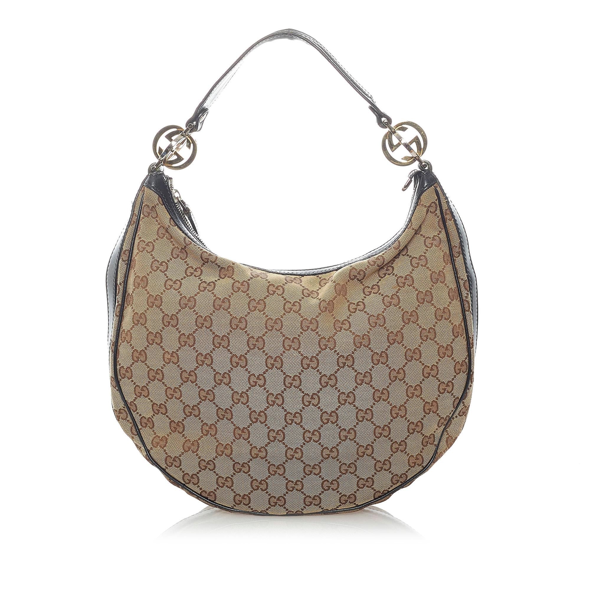 Gucci Gucci Canvas Twins Hobo Bag (SHG-30916)
