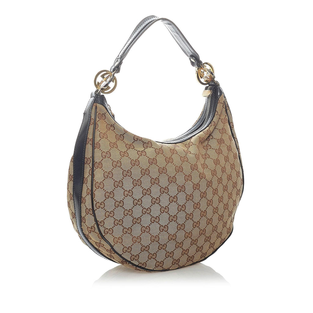 Gucci Gucci Canvas Twins Hobo Bag (SHG-30916)