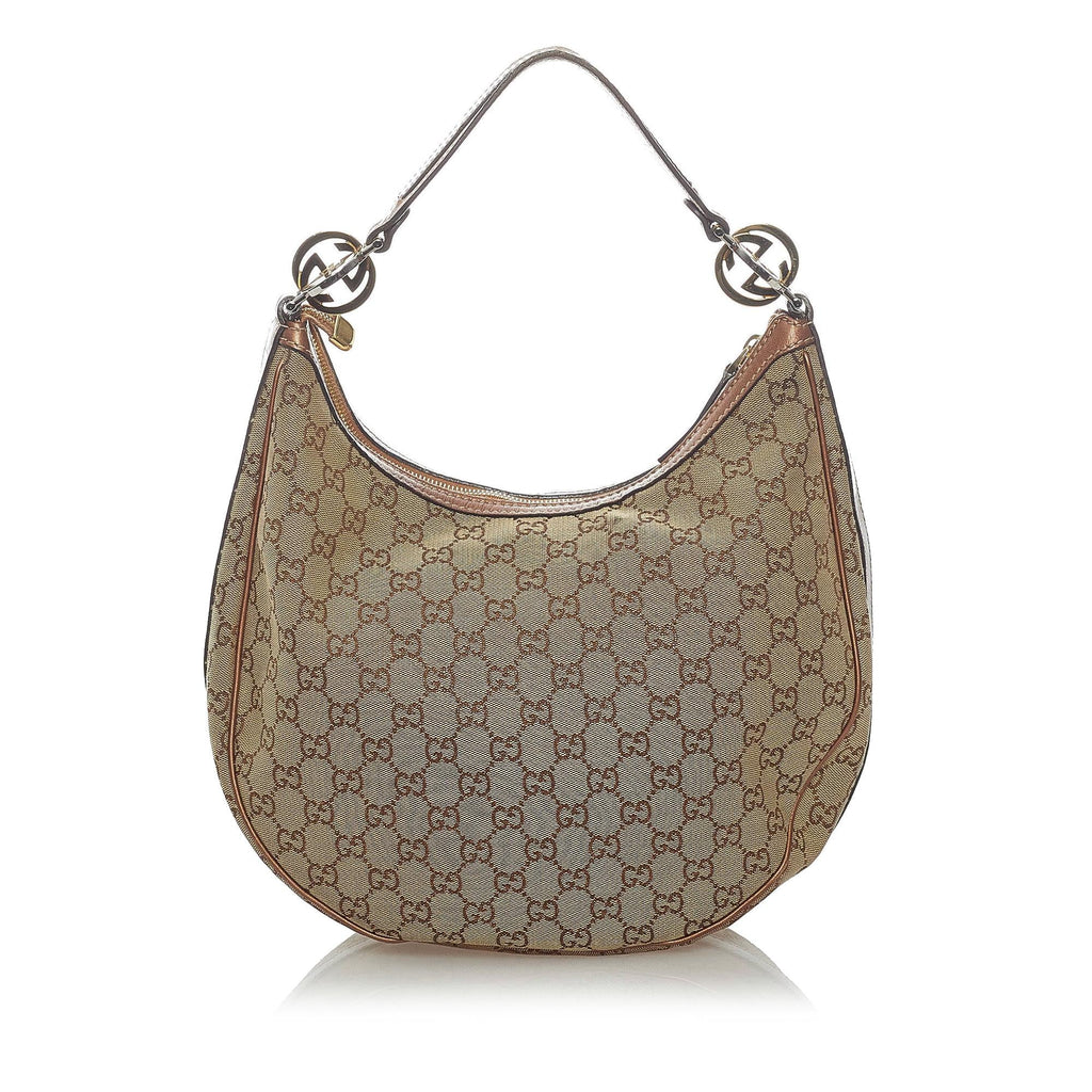 Gucci Gucci Canvas Twins Hobo Bag (SHG-33183)
