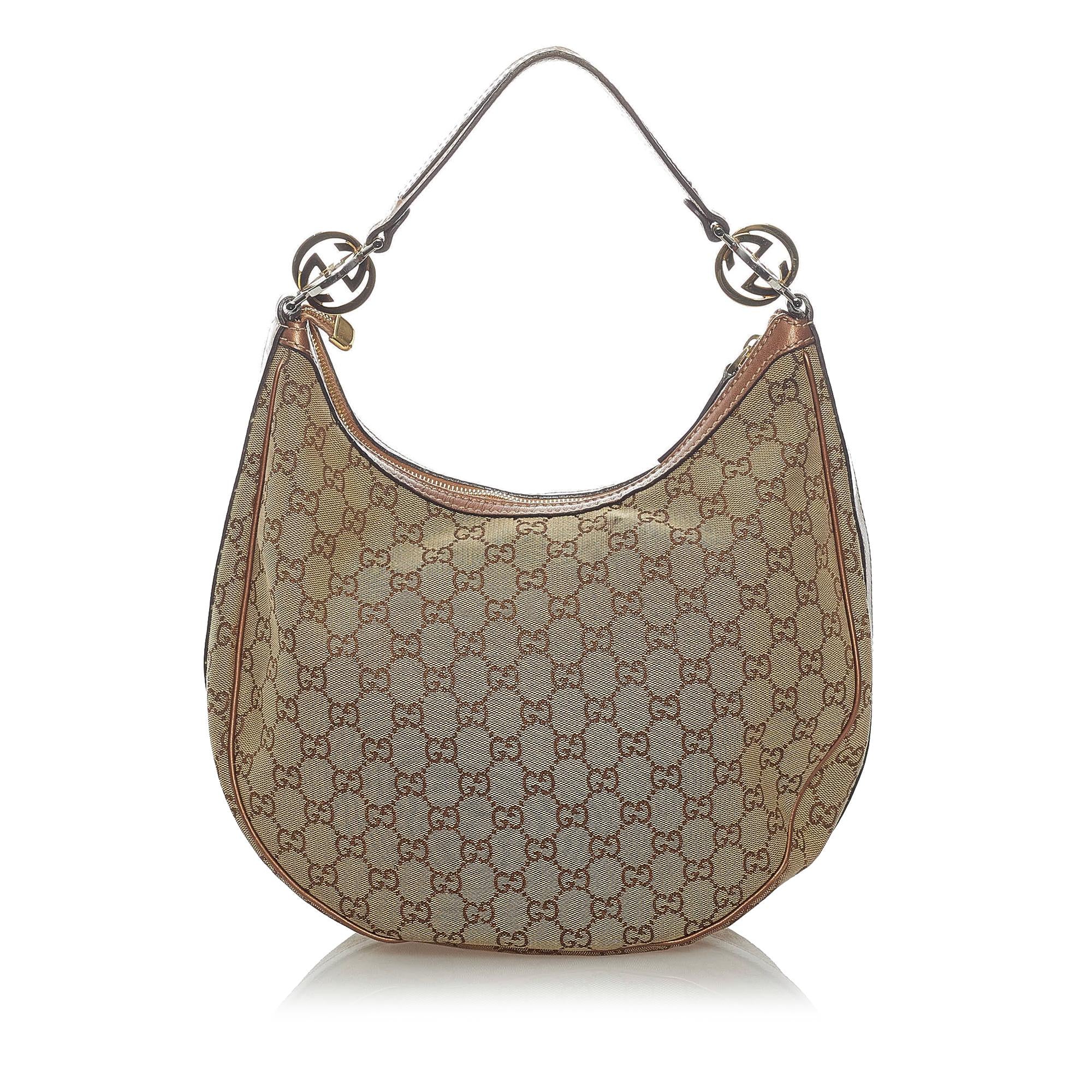 Gucci Gucci Canvas Twins Hobo Bag (SHG-33183)