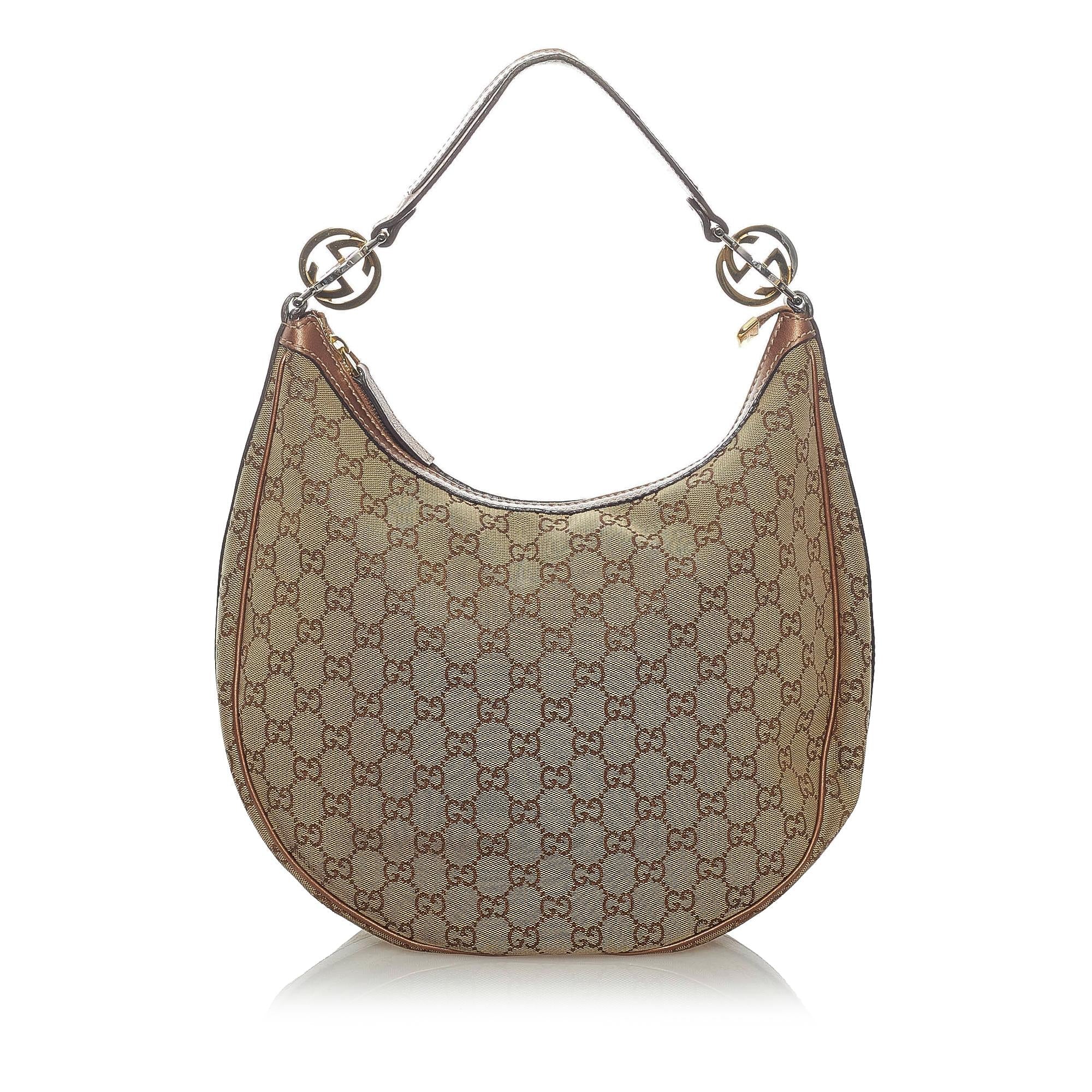 Gucci Gucci Canvas Twins Hobo Bag (SHG-33183)