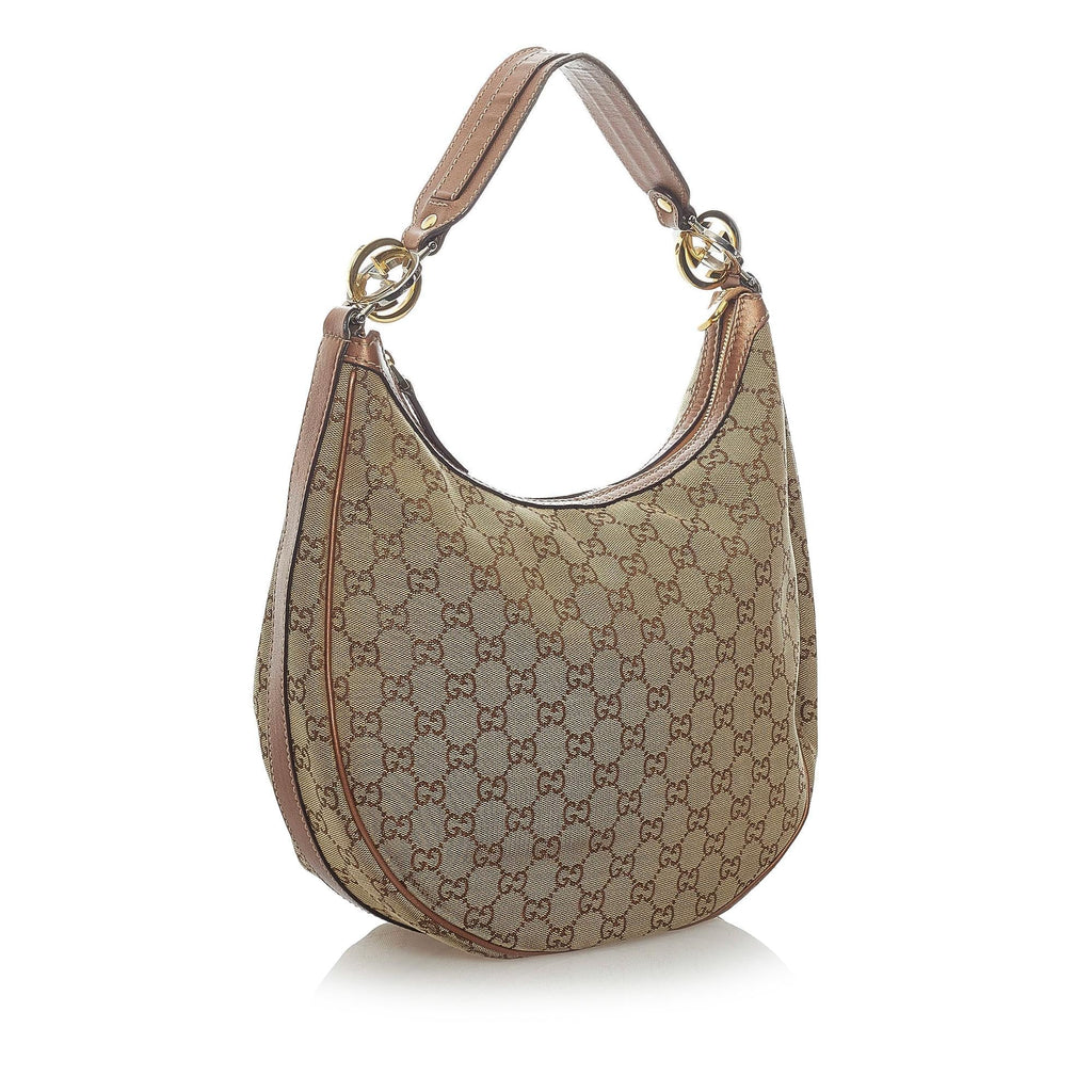 Gucci Gucci Canvas Twins Hobo Bag (SHG-33183)