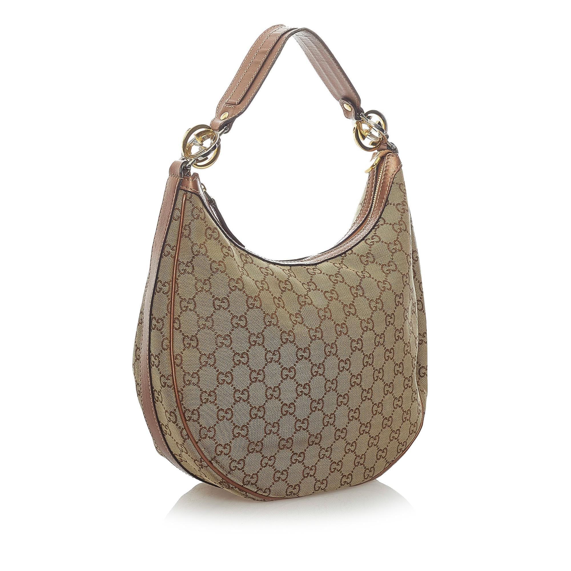 Gucci Gucci Canvas Twins Hobo Bag (SHG-33183)