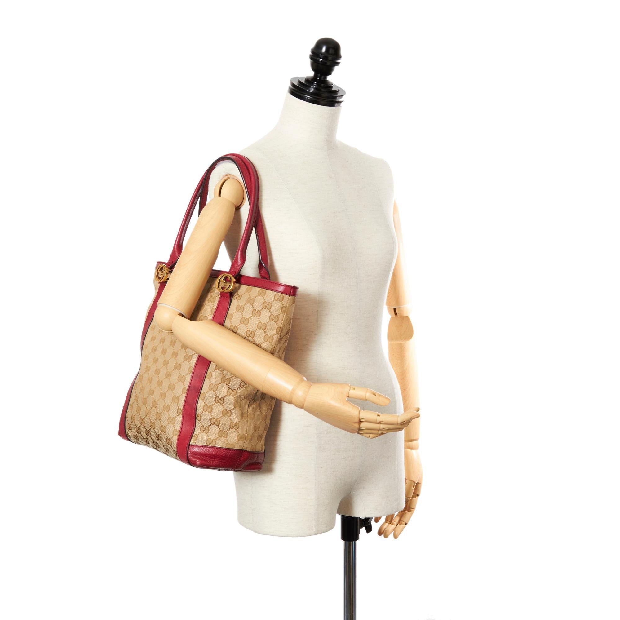 Gucci Gucci Canvas Twins Tote Bag (SHG-24357)