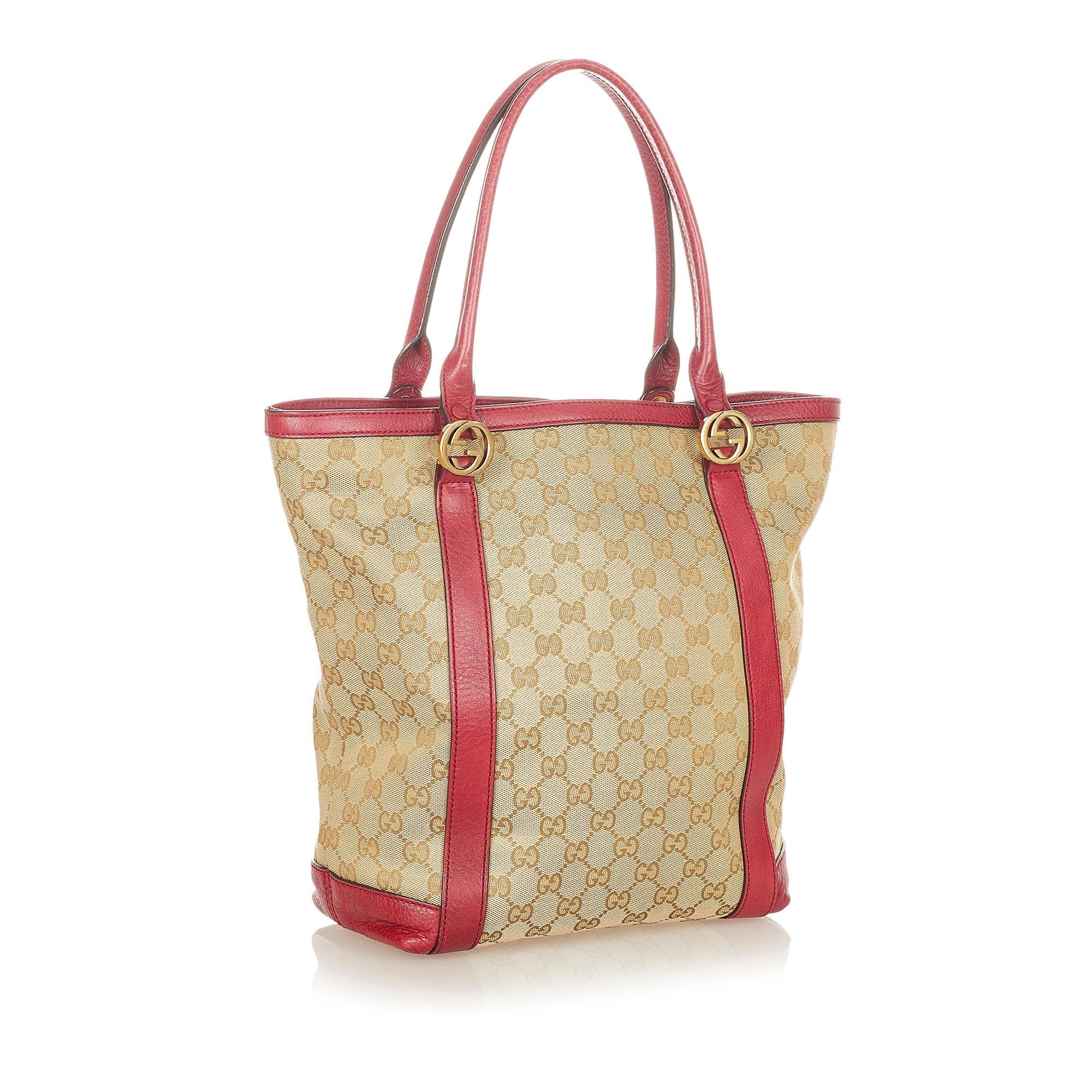 Gucci Gucci Canvas Twins Tote Bag (SHG-24357)