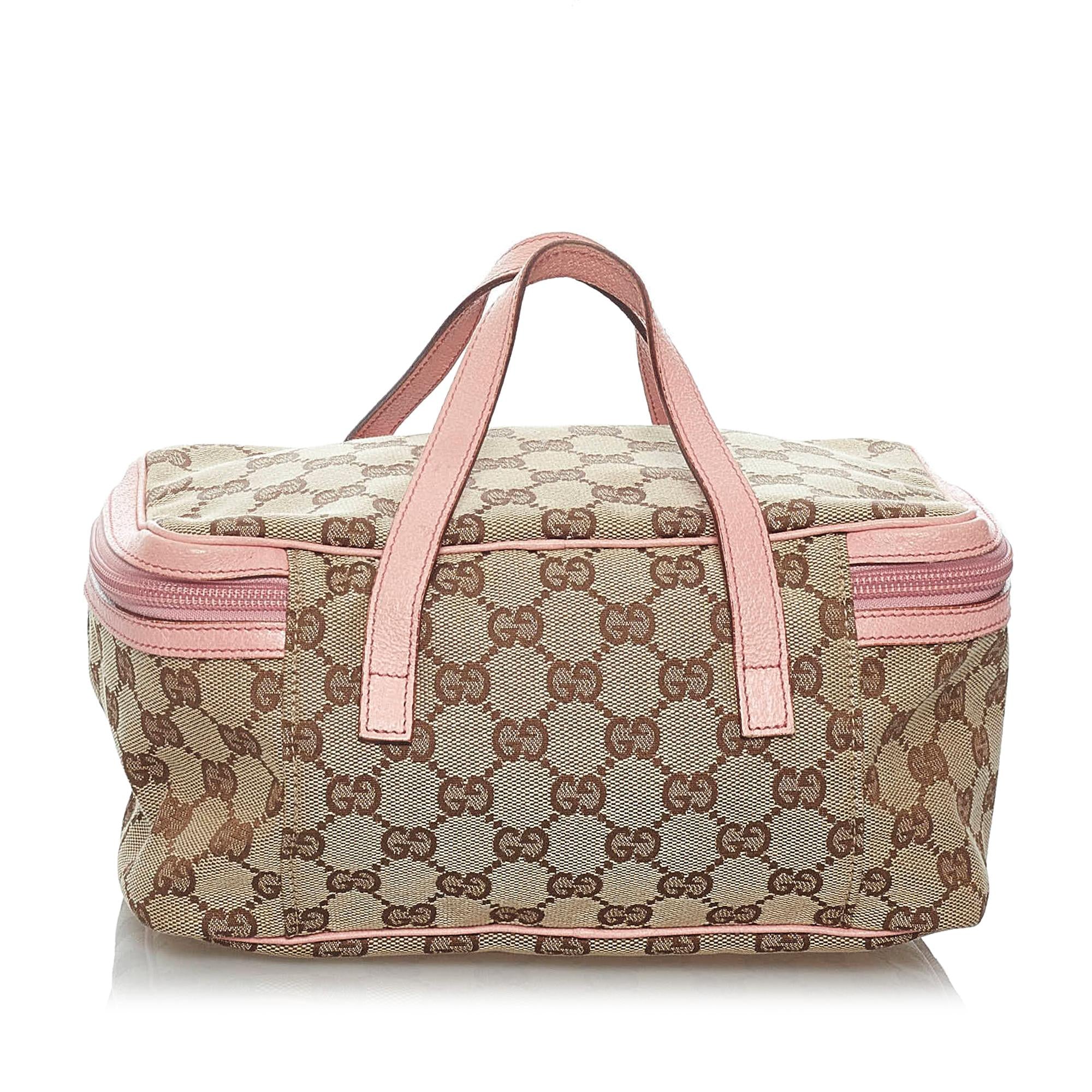 Gucci Gucci Canvas Vanity Bag (SHG-29433)