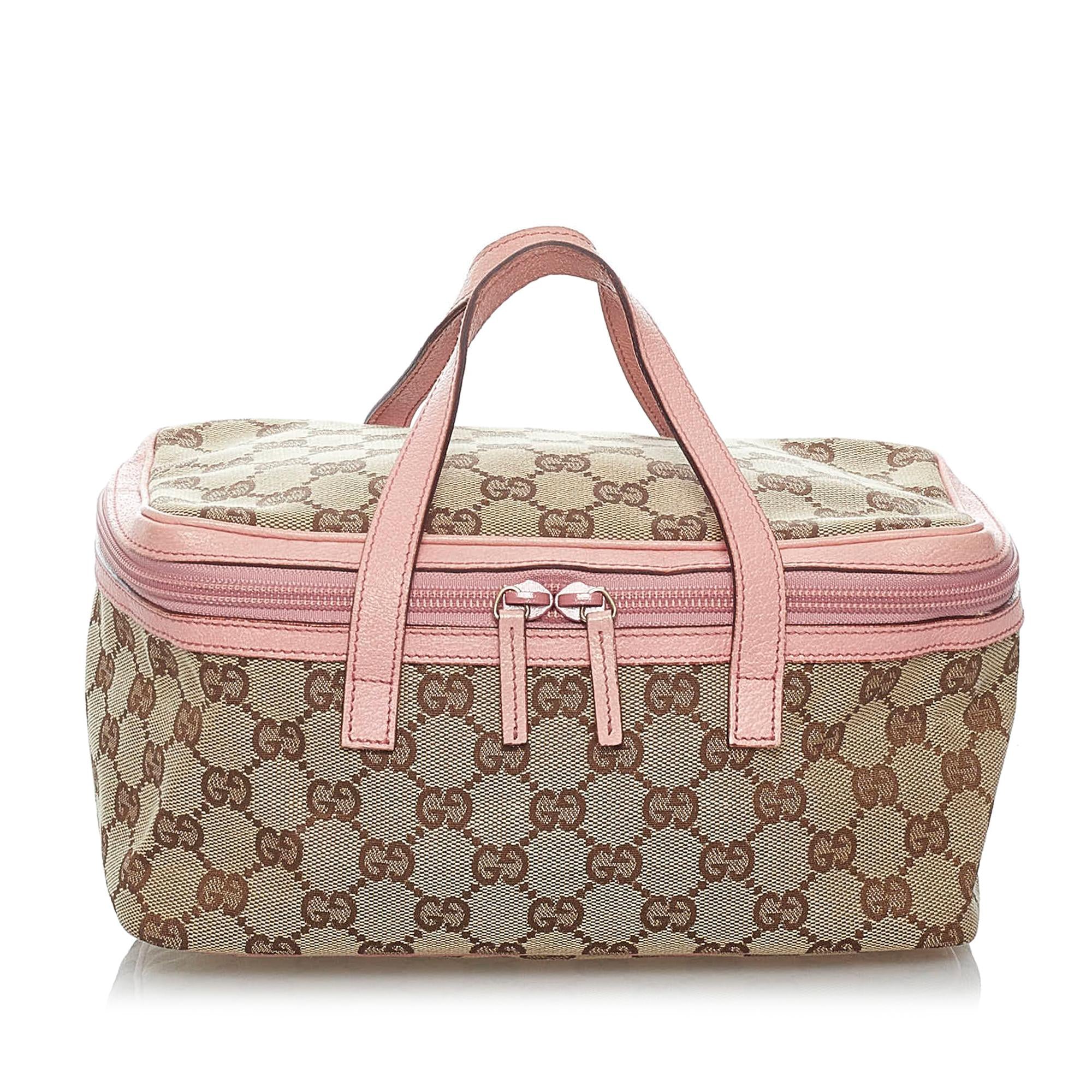 Gucci Gucci Canvas Vanity Bag (SHG-29433)