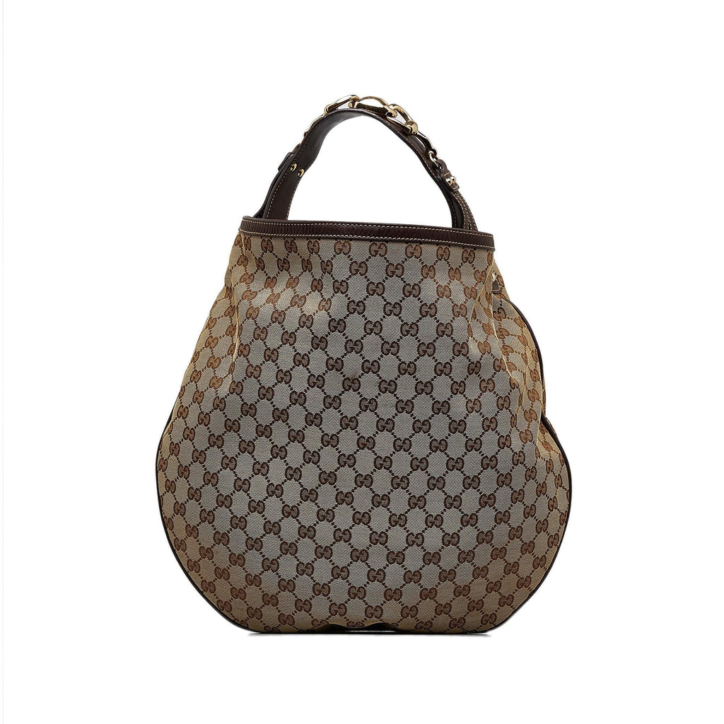Gucci GG Canvas Wave Hobo Bag (SHG-LhwmxY)
