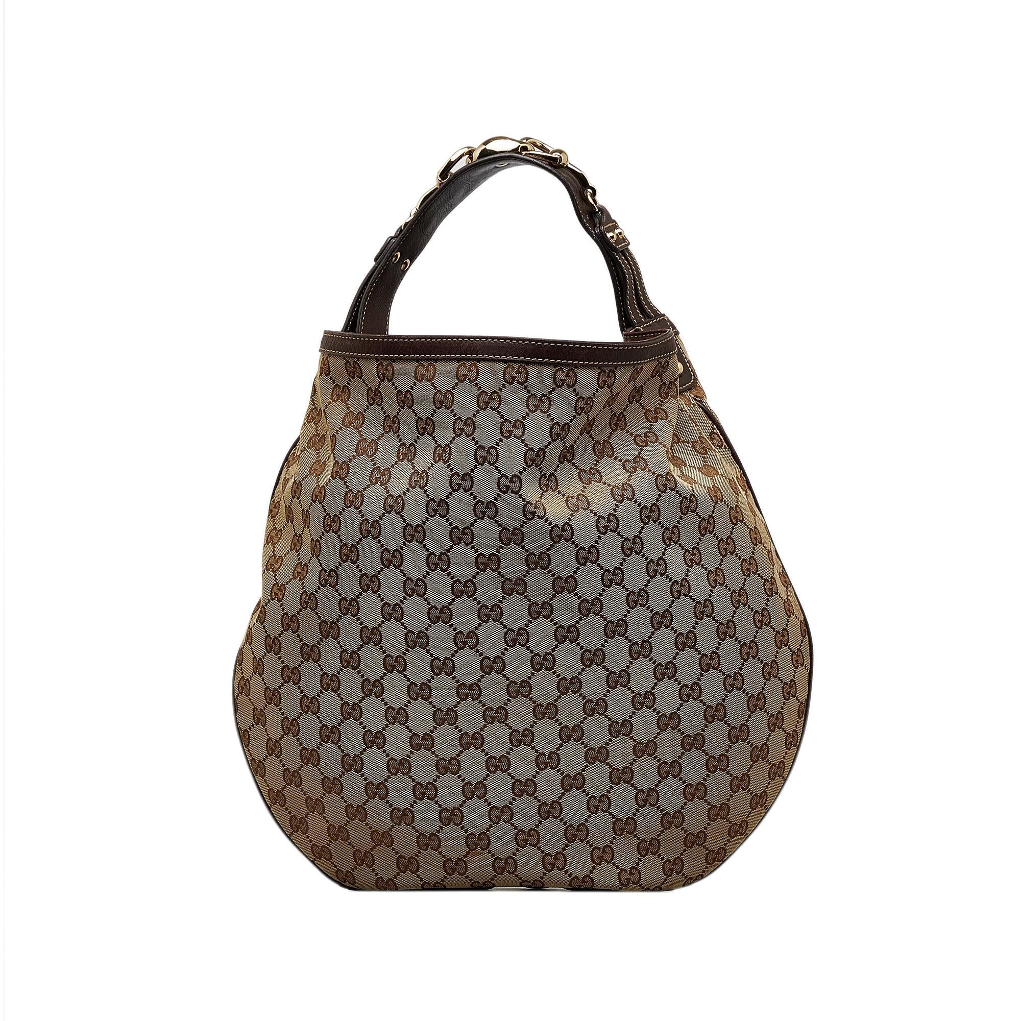 Gucci GG Canvas Wave Hobo Bag (SHG-LhwmxY)