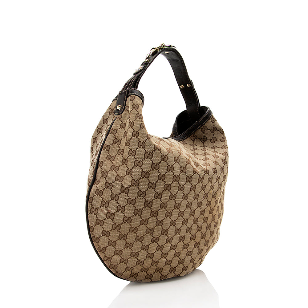 Gucci Gucci Canvas Wave Large Hobo (SHF-17499)