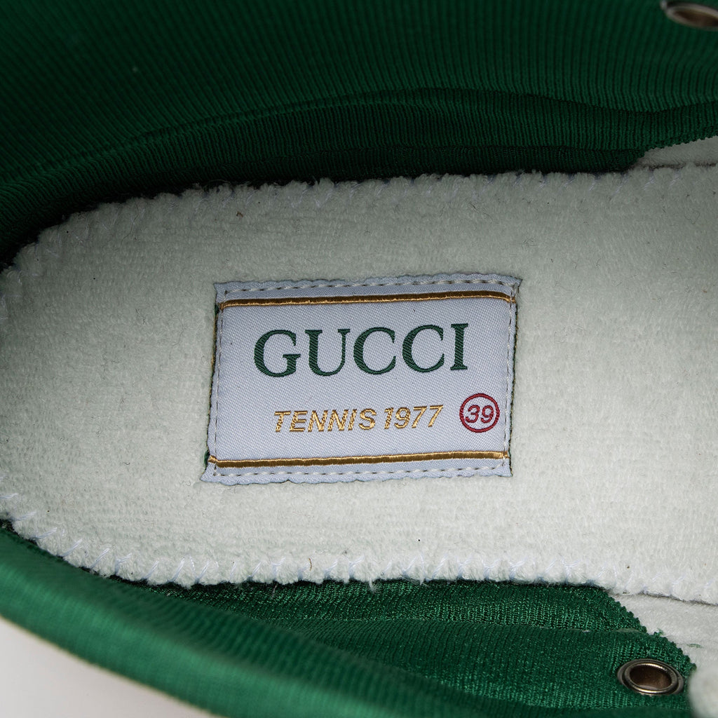 Gucci GG Canvas Web 1977 Tennis High Top Sneakers - Size 9 / 39 (SHF-2Re14P)