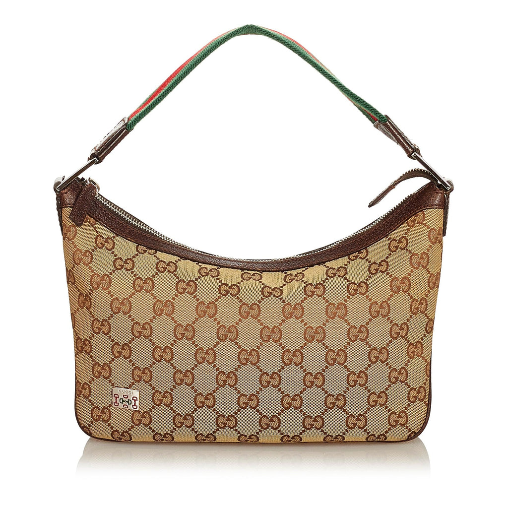 Gucci Gucci Canvas Web Baguette (SHG-25136)