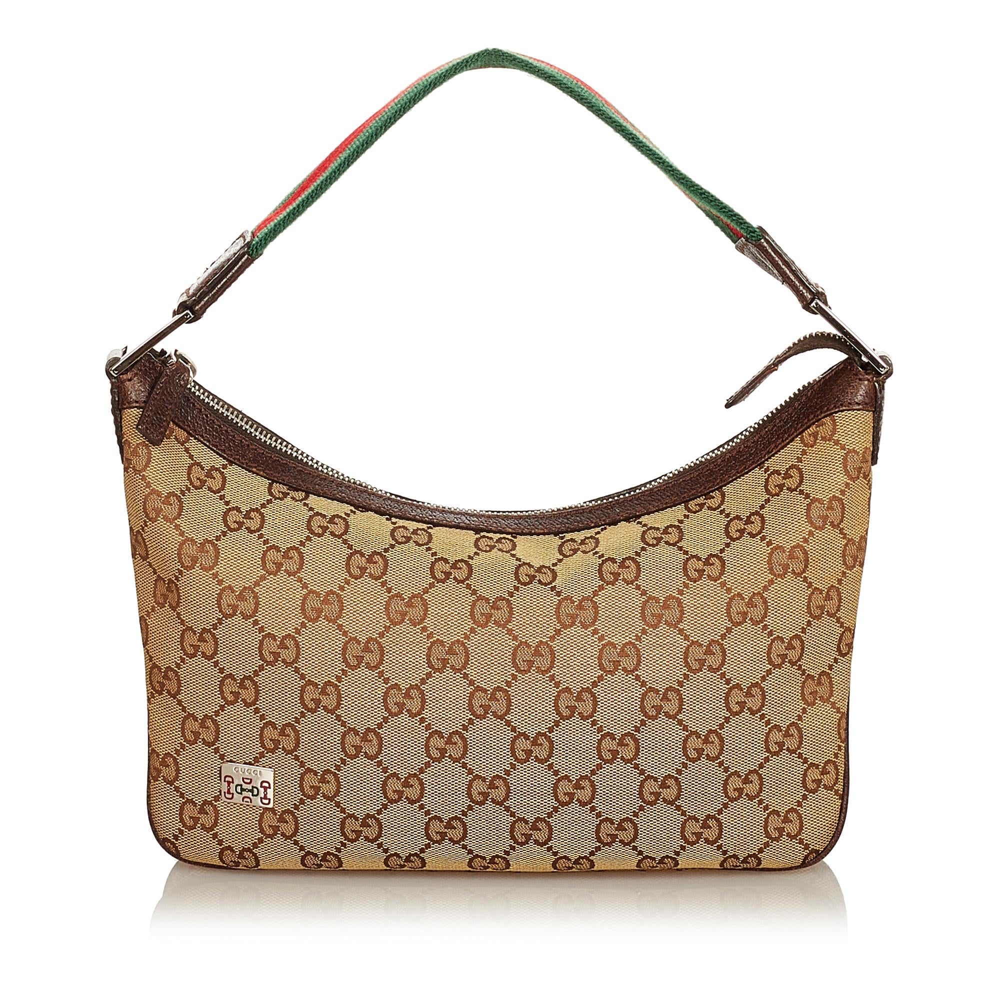 Gucci Gucci Canvas Web Baguette (SHG-25136)