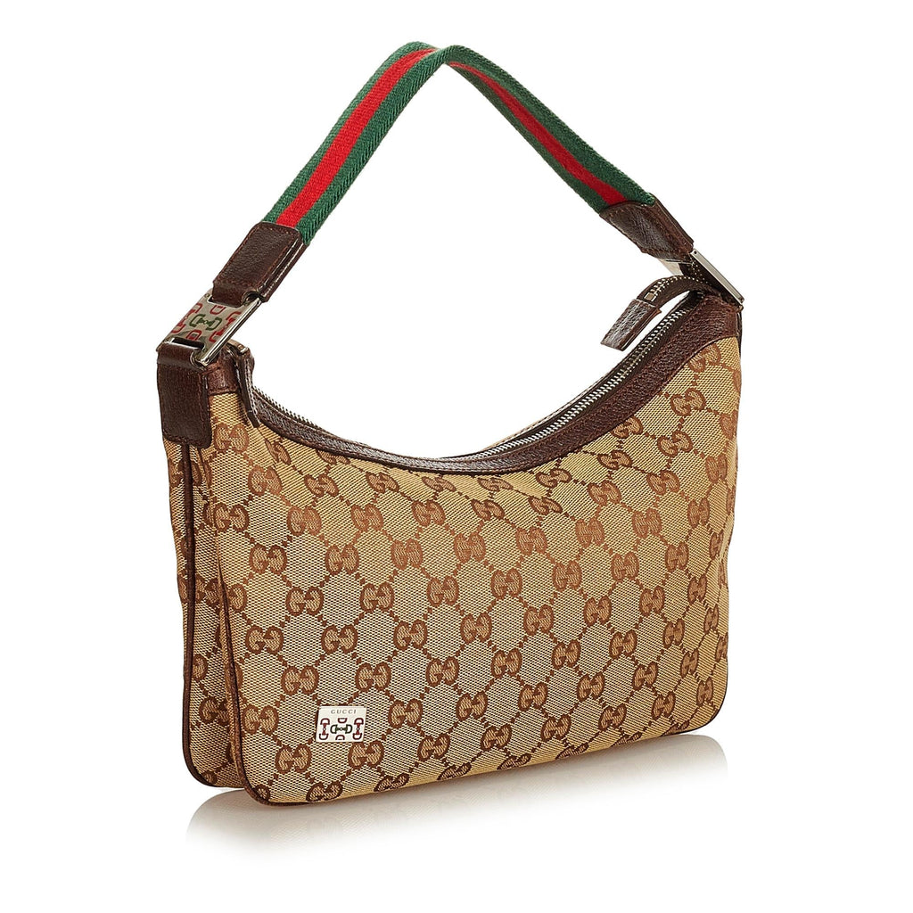 Gucci Gucci Canvas Web Baguette (SHG-25136)