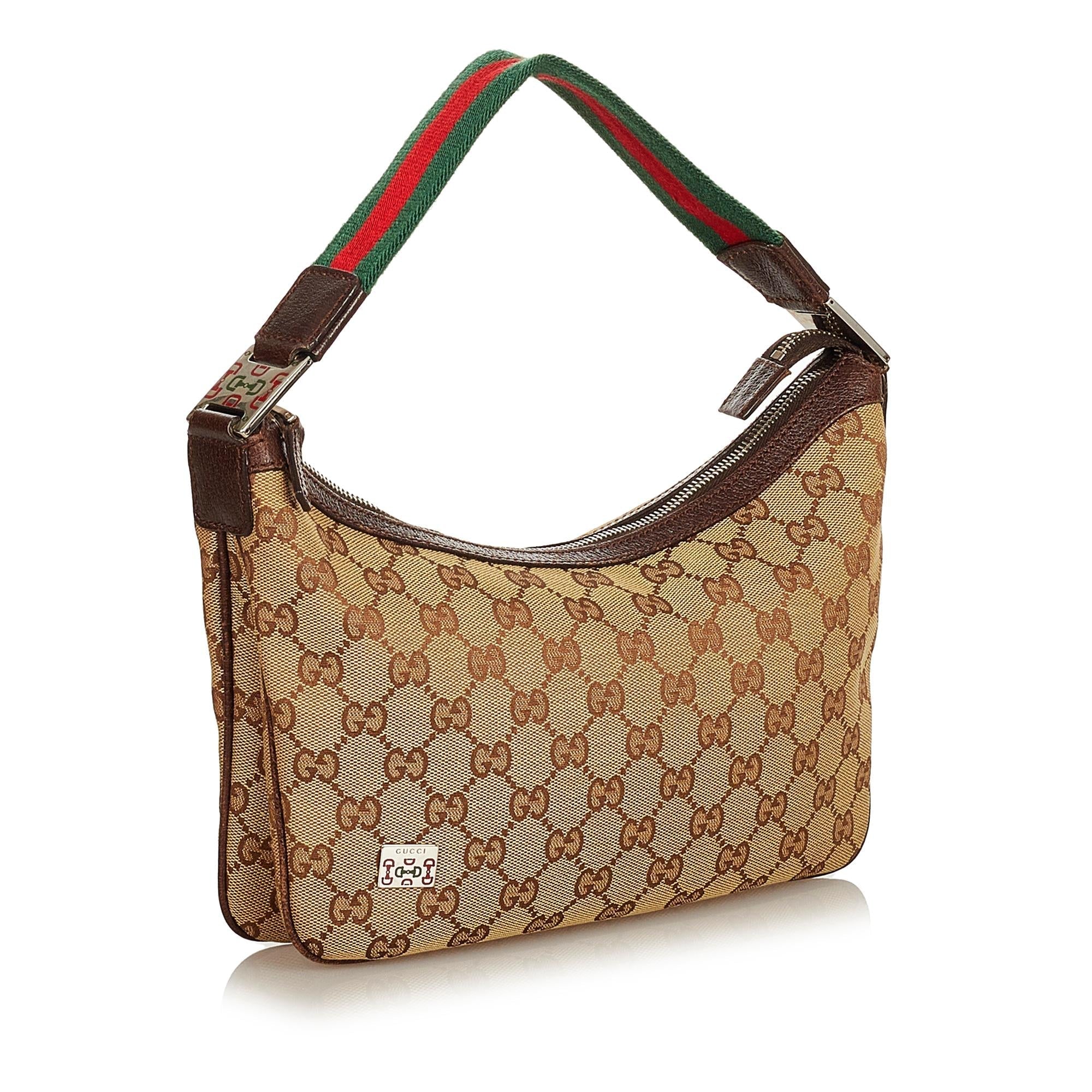 Gucci Gucci Canvas Web Baguette (SHG-25136)