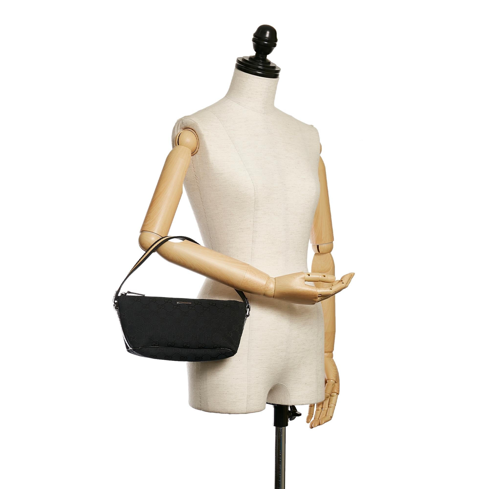 Gucci Gucci Canvas Web Boat Baguette (SHG-30597)