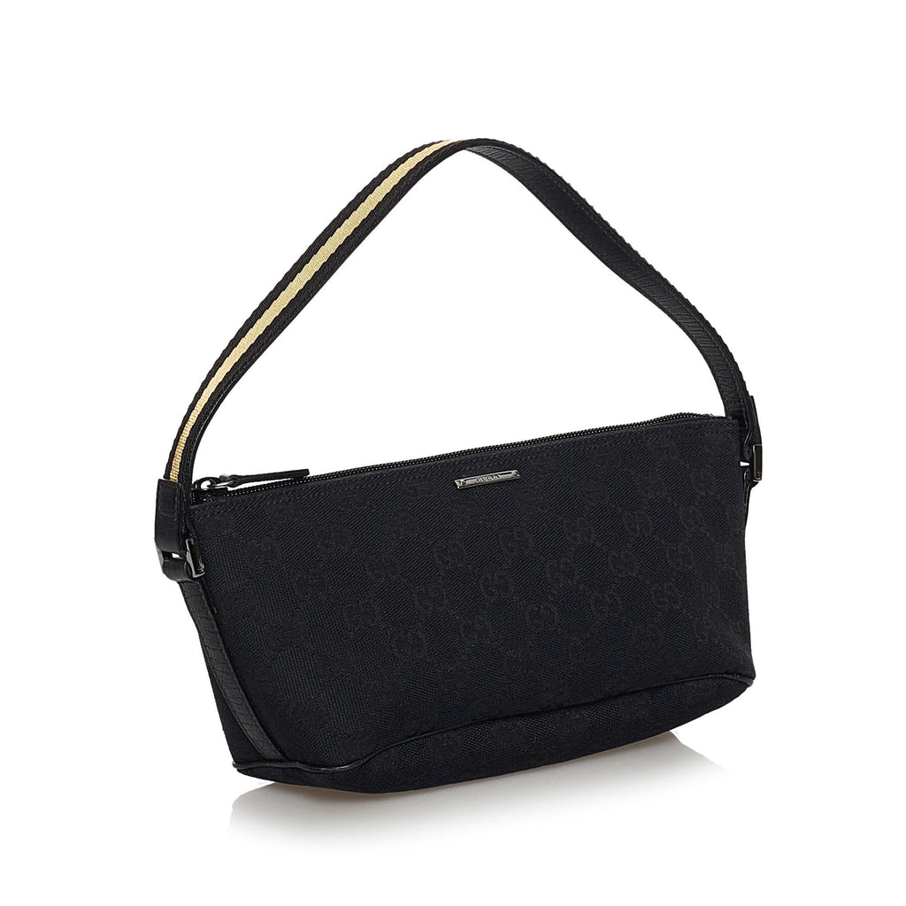 Gucci Gucci Canvas Web Boat Baguette (SHG-30597)
