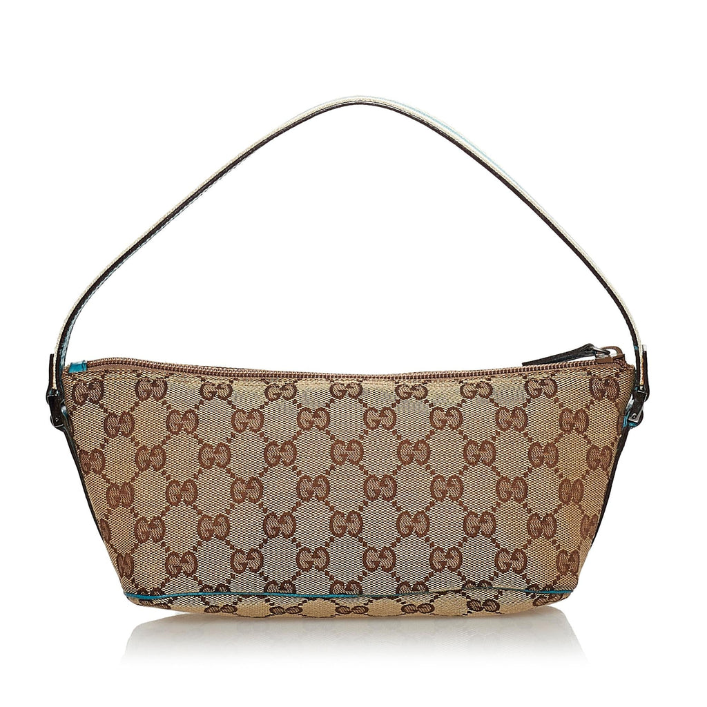 Gucci Gucci Canvas Web Boat Baguette (SHG-31063)