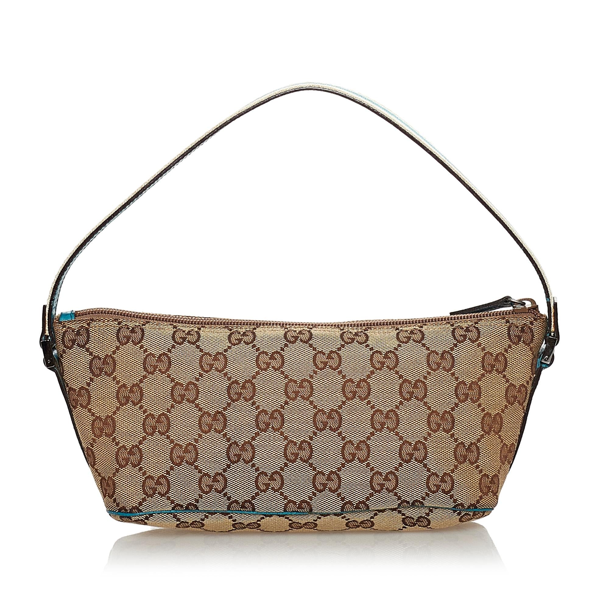 Gucci Gucci Canvas Web Boat Baguette (SHG-31063)