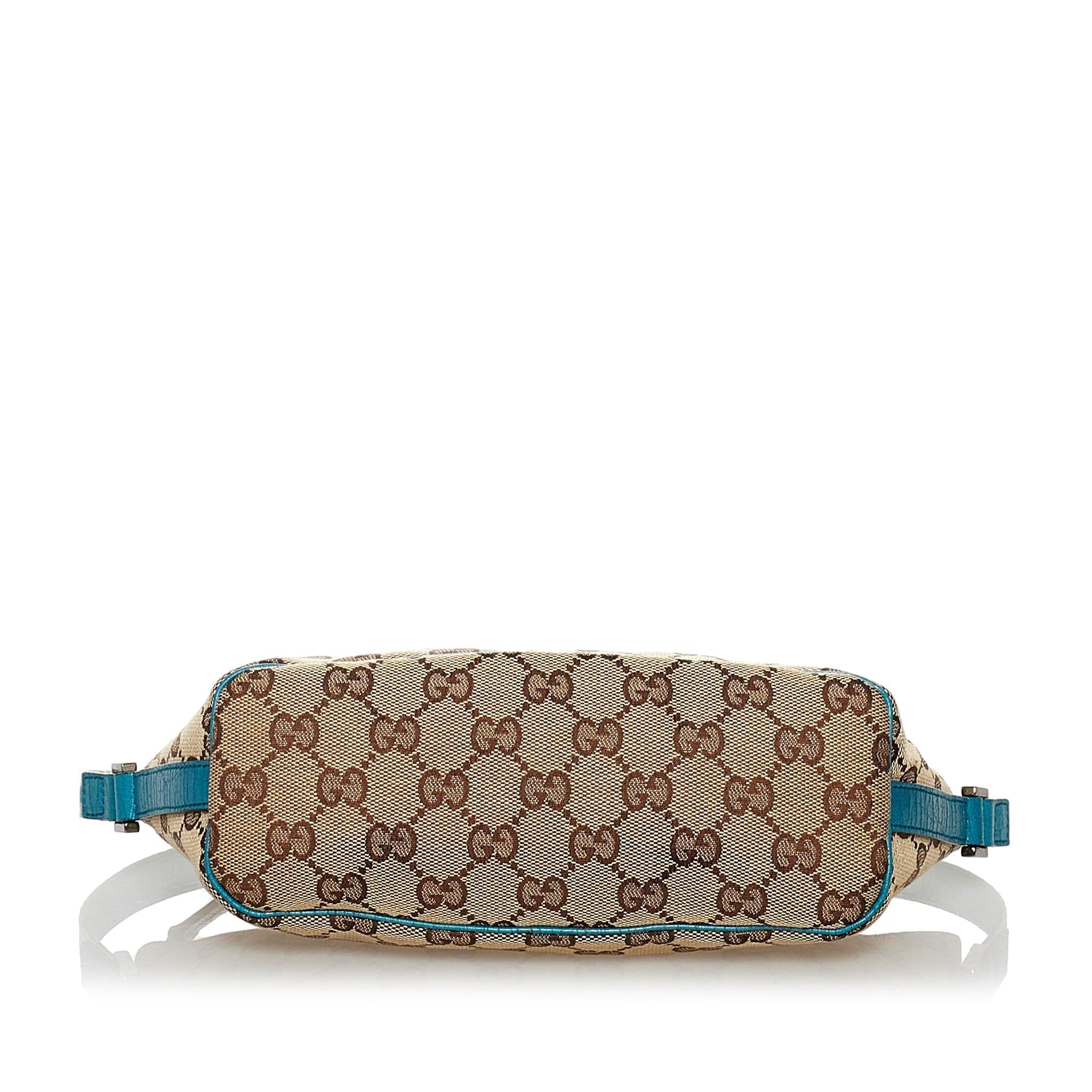 Gucci Gucci Canvas Web Boat Baguette (SHG-31063)