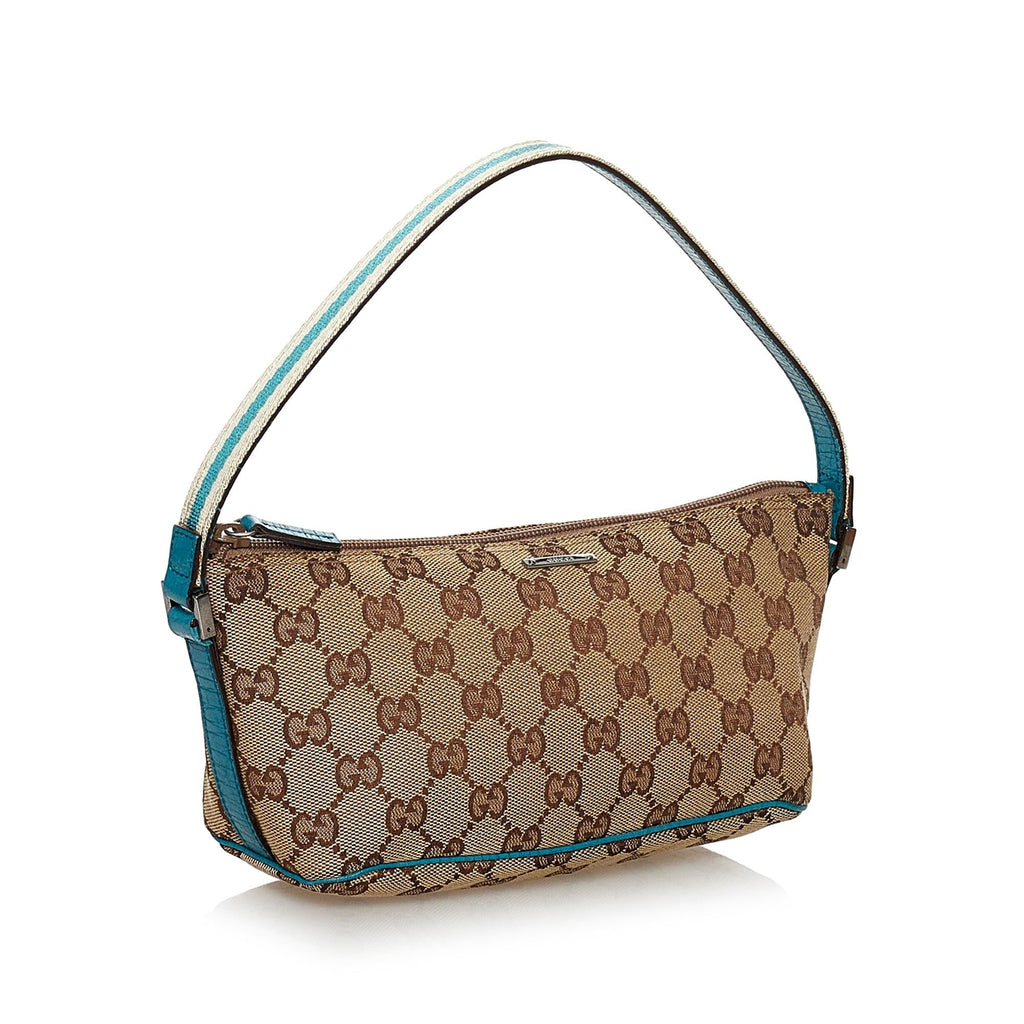 Gucci Gucci Canvas Web Boat Baguette (SHG-31063)