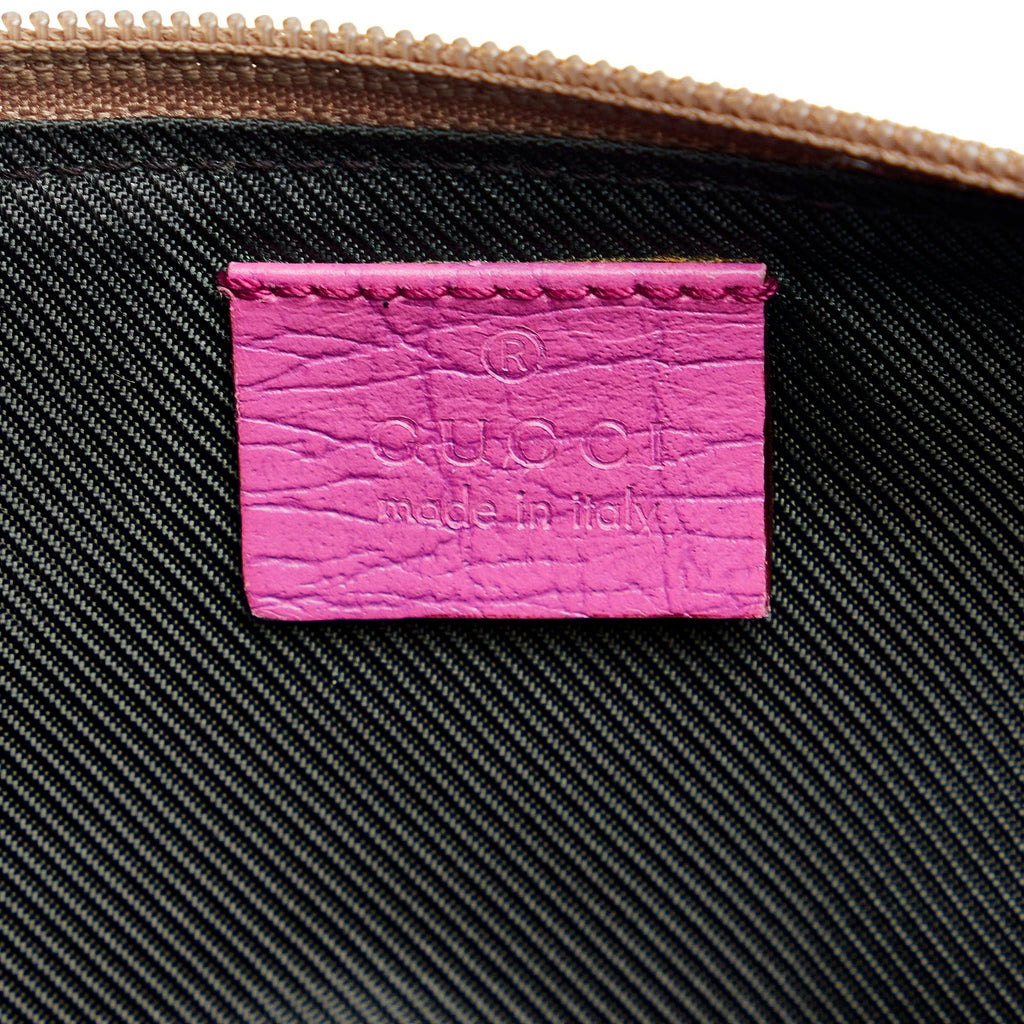 Gucci GG Canvas Web Boat Baguette (SHG-O1BGQv)