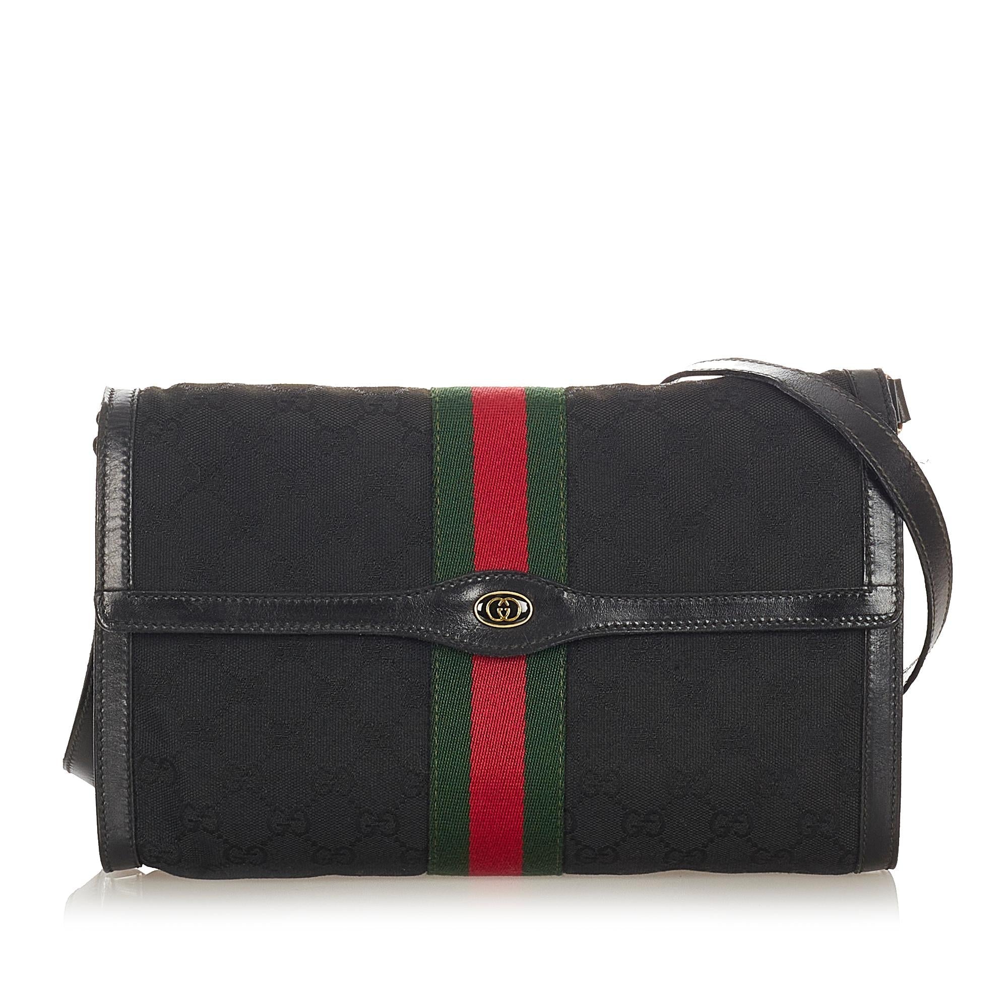Gucci Gucci Canvas Web Crossbody Bag (SHG-23753)