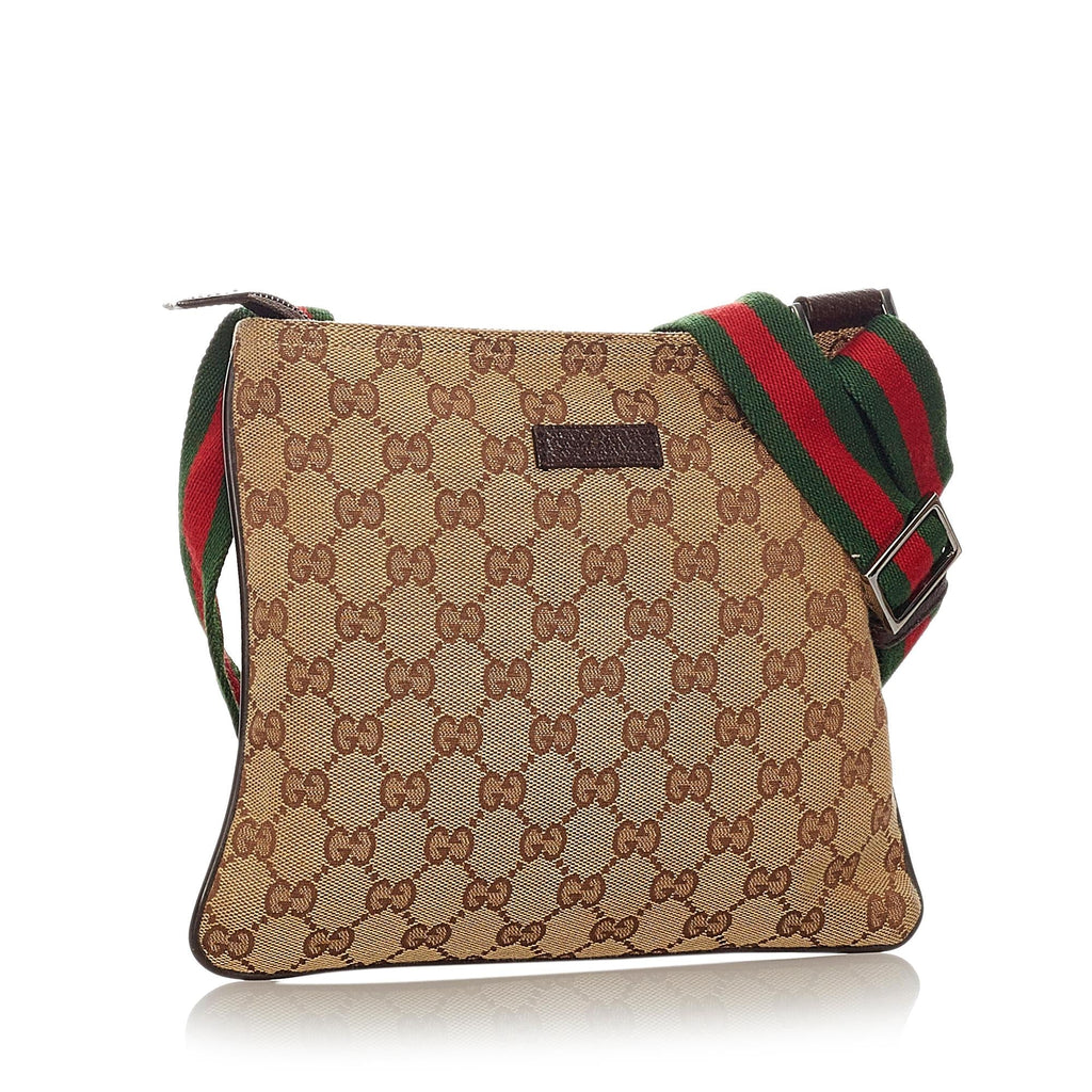 Gucci Gucci Canvas Web Crossbody Bag (SHG-27575)