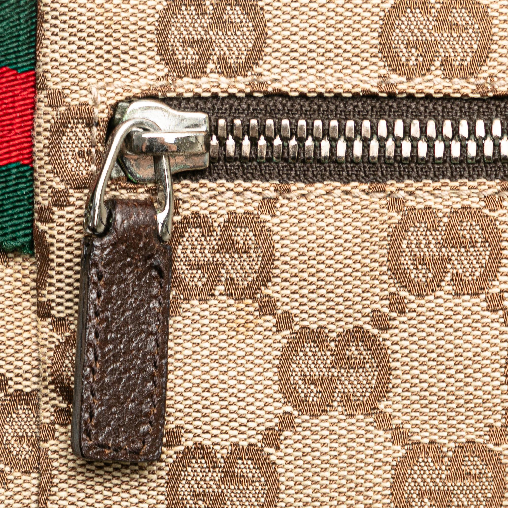 Gucci GG Canvas Web Double Pocket Belt Bag (SHG-o3rVa1)
