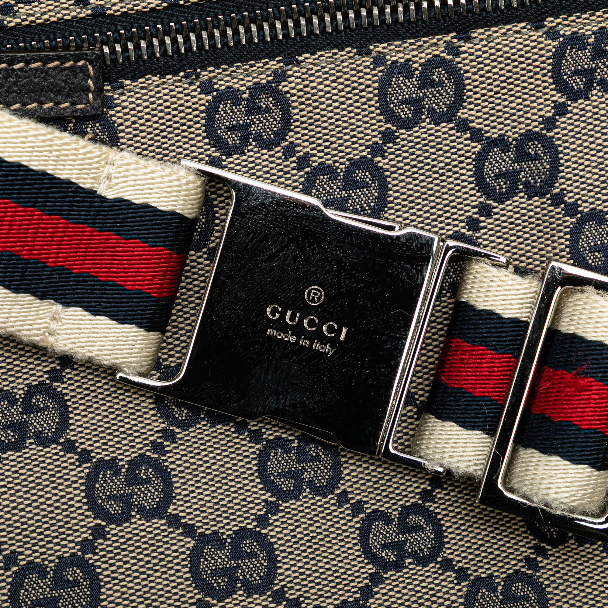 Gucci GG Canvas Web Double Pocket Belt Bag