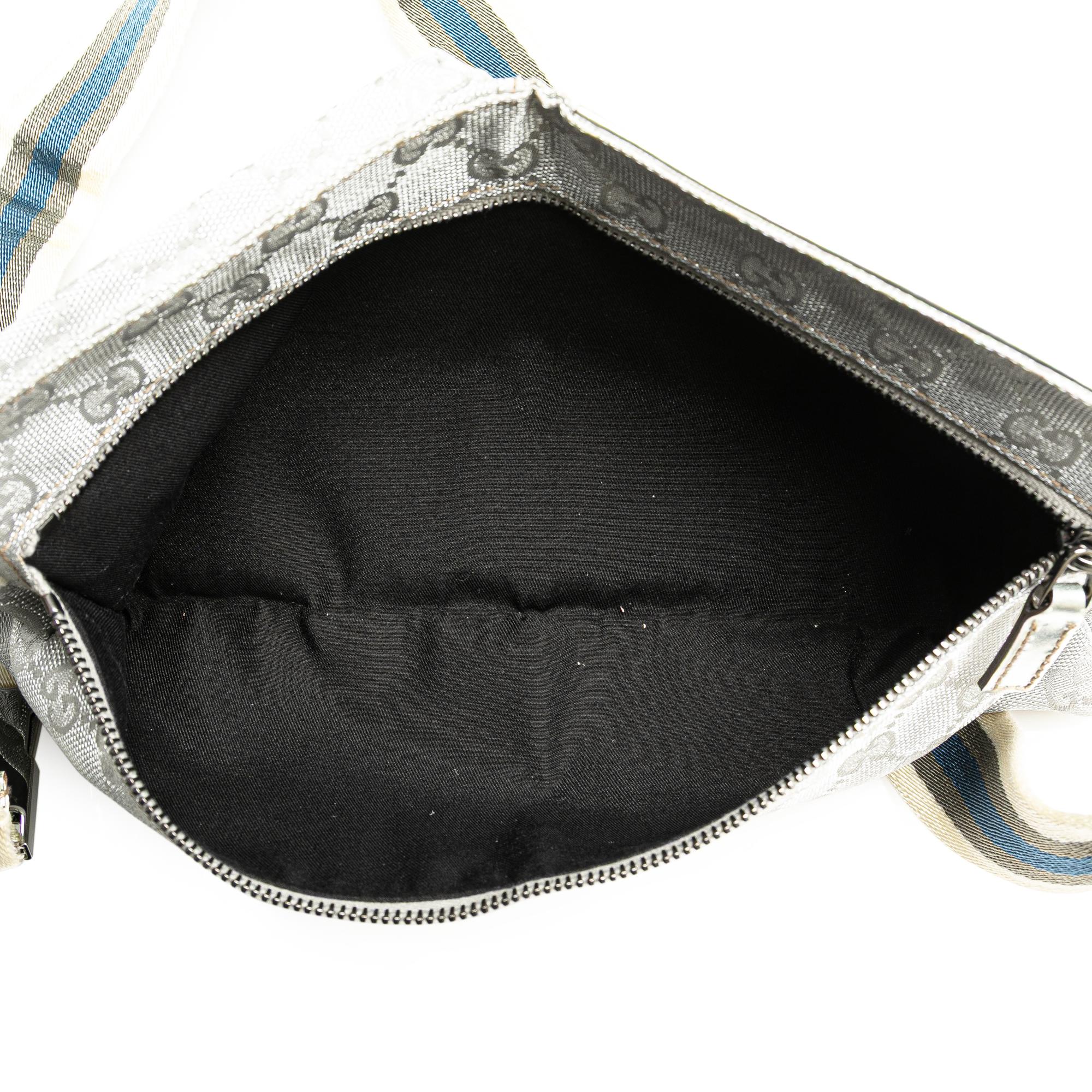 Gucci GG Canvas Web Double Pocket Belt Bag