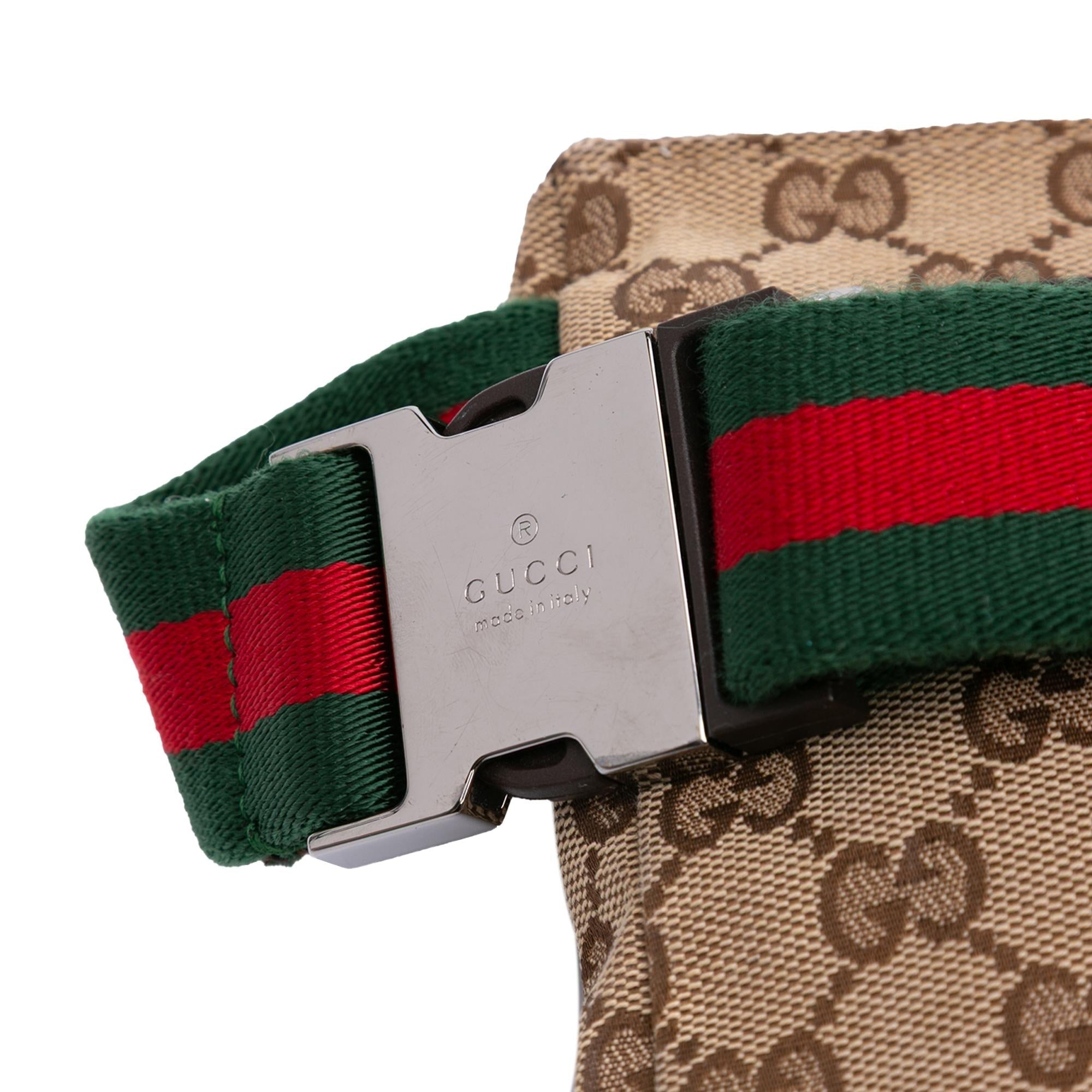 Gucci GG Canvas Web Double Pocket Belt Bag