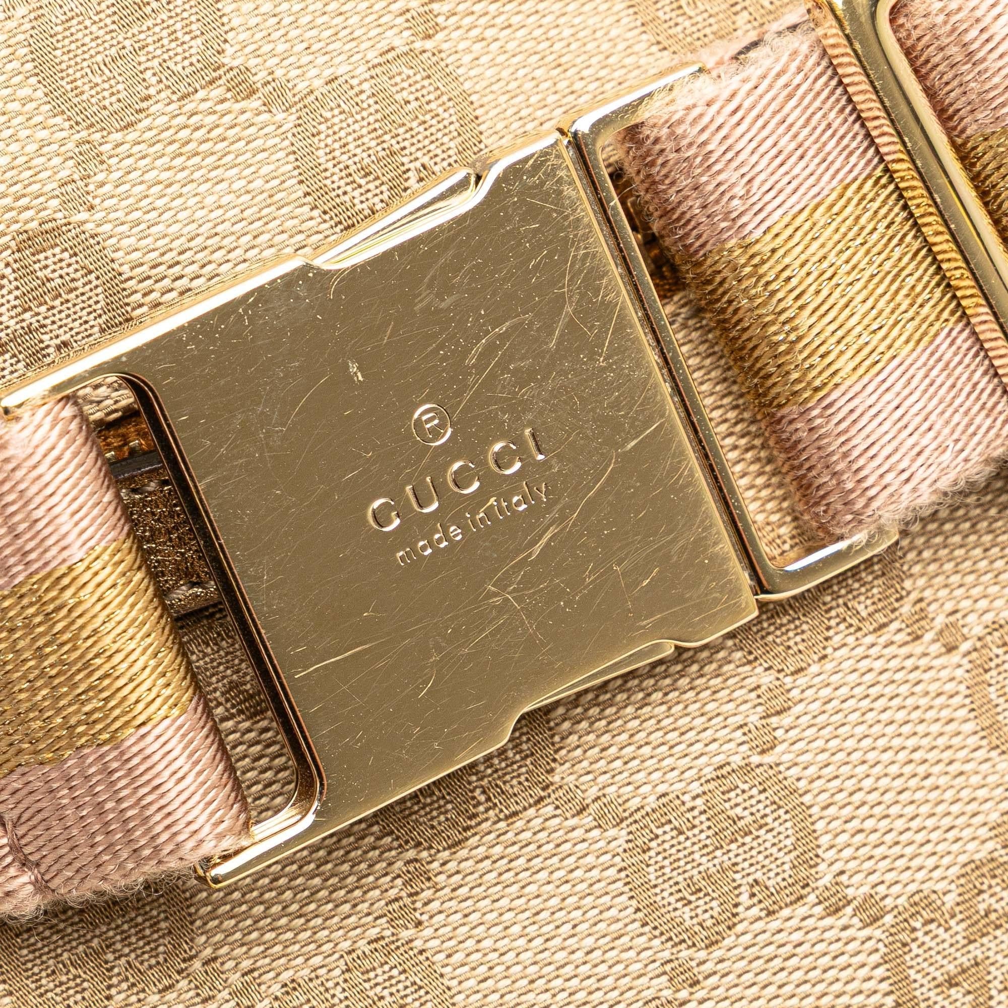 Gucci GG Canvas Web Double Pocket Belt Bag