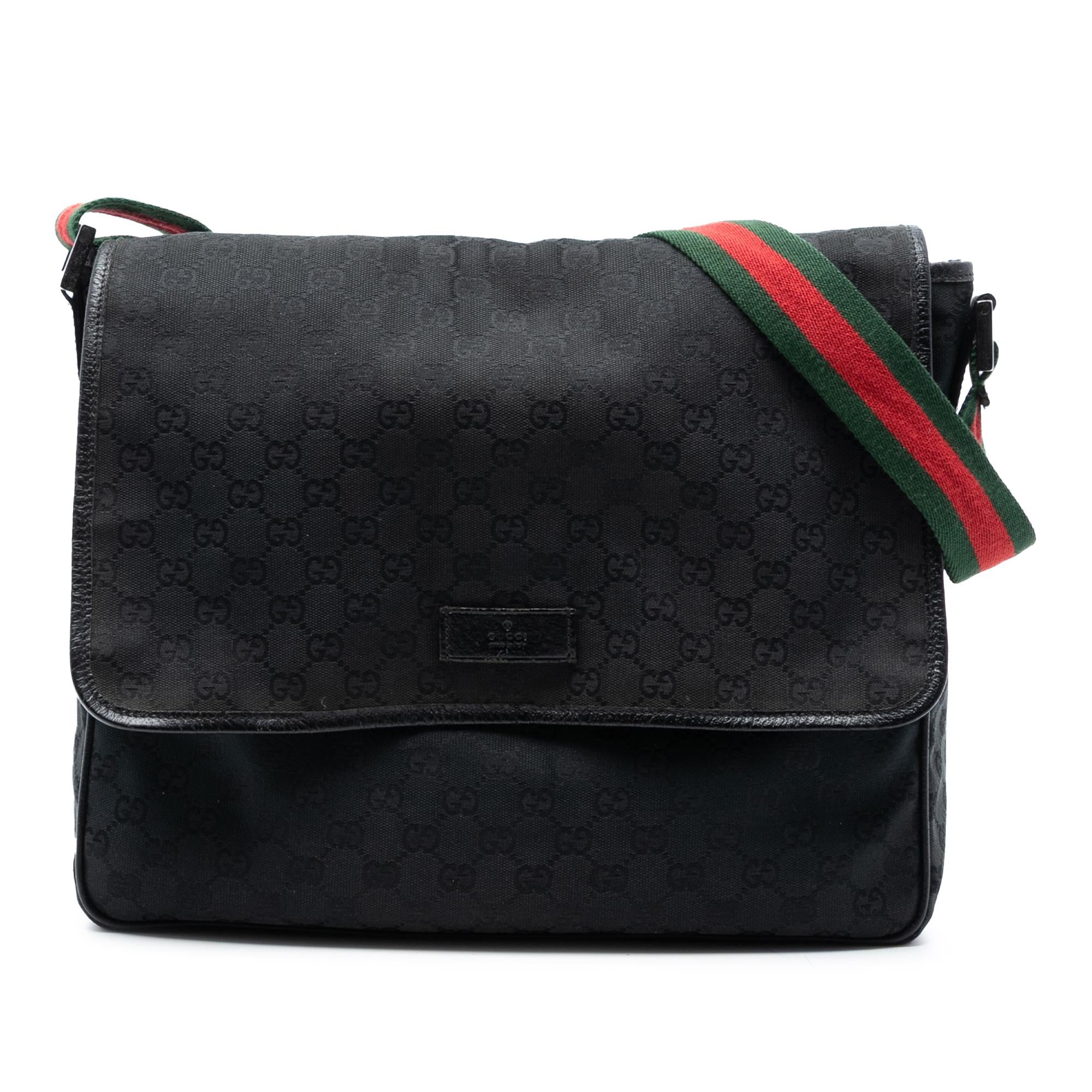 Gucci GG Canvas Web Flap MessLBger Bag