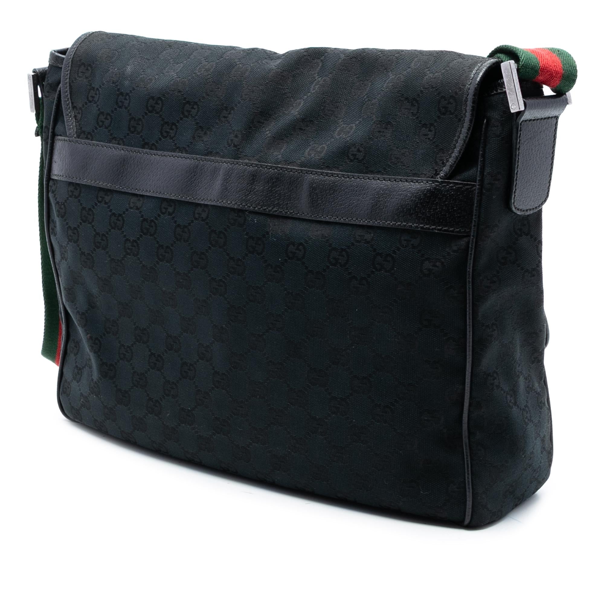 Gucci GG Canvas Web Flap MessLBger Bag
