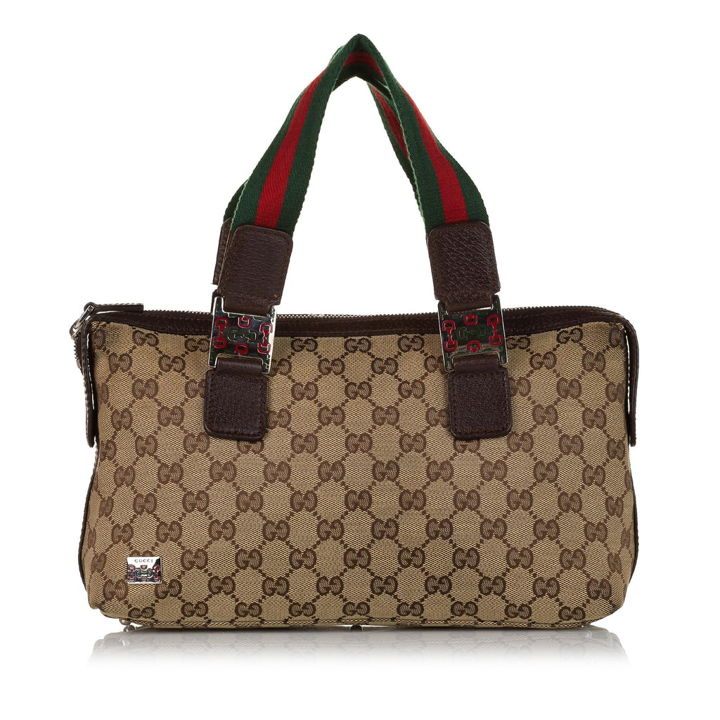 Gucci GG Canvas Web Handbag (SHG-34424)